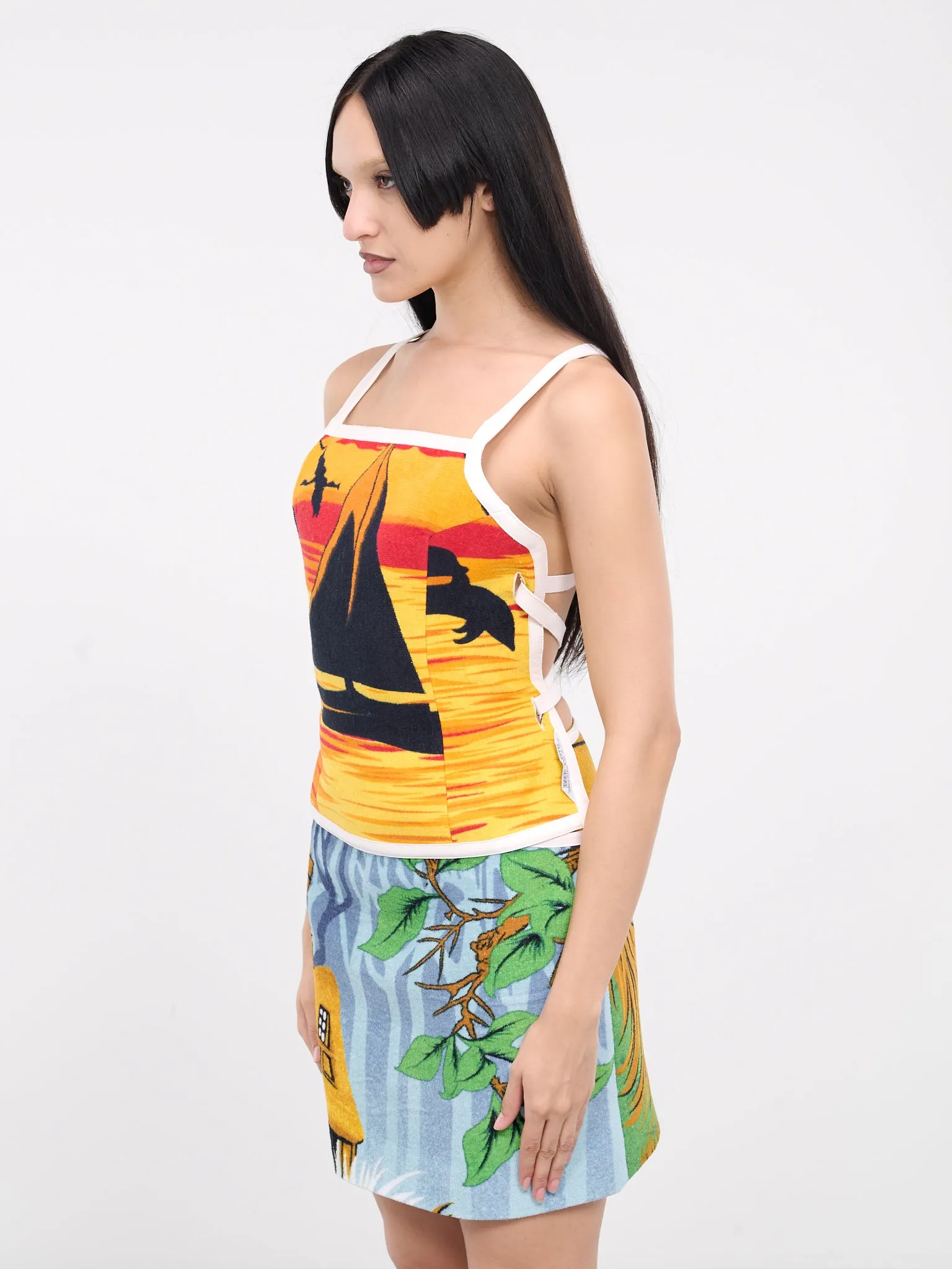 Jersey Jacquard Towels Bustier (WTO383-UWOV0021-MULTI) sold by lorenzo product image thumbnail 2