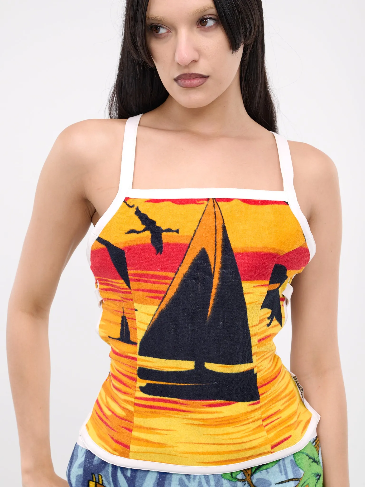 Jersey Jacquard Towels Bustier (WTO383-UWOV0021-MULTI) sold by lorenzo product image thumbnail 4