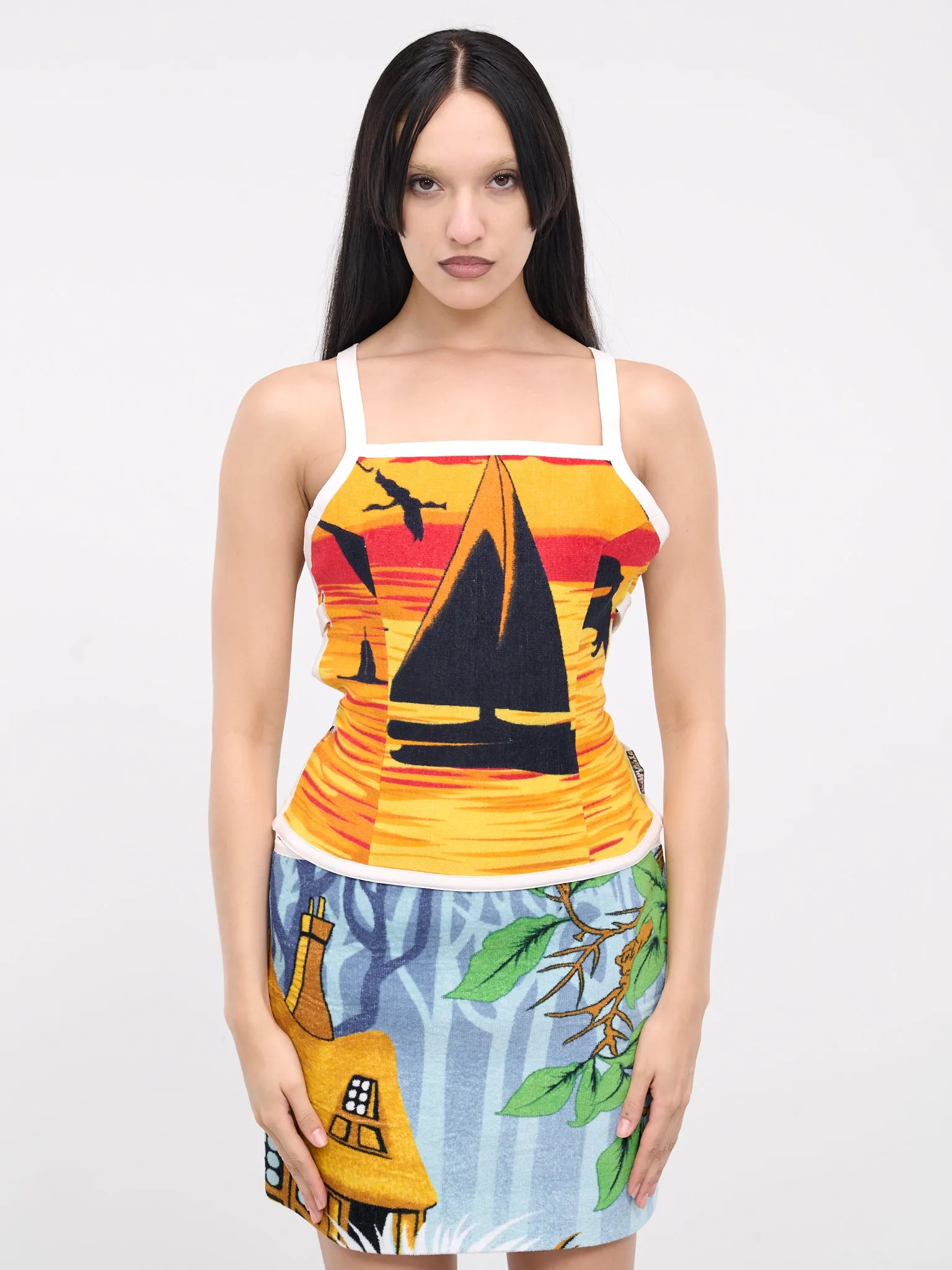 Jersey Jacquard Towels Bustier (WTO383-UWOV0021-MULTI) sold by lorenzo