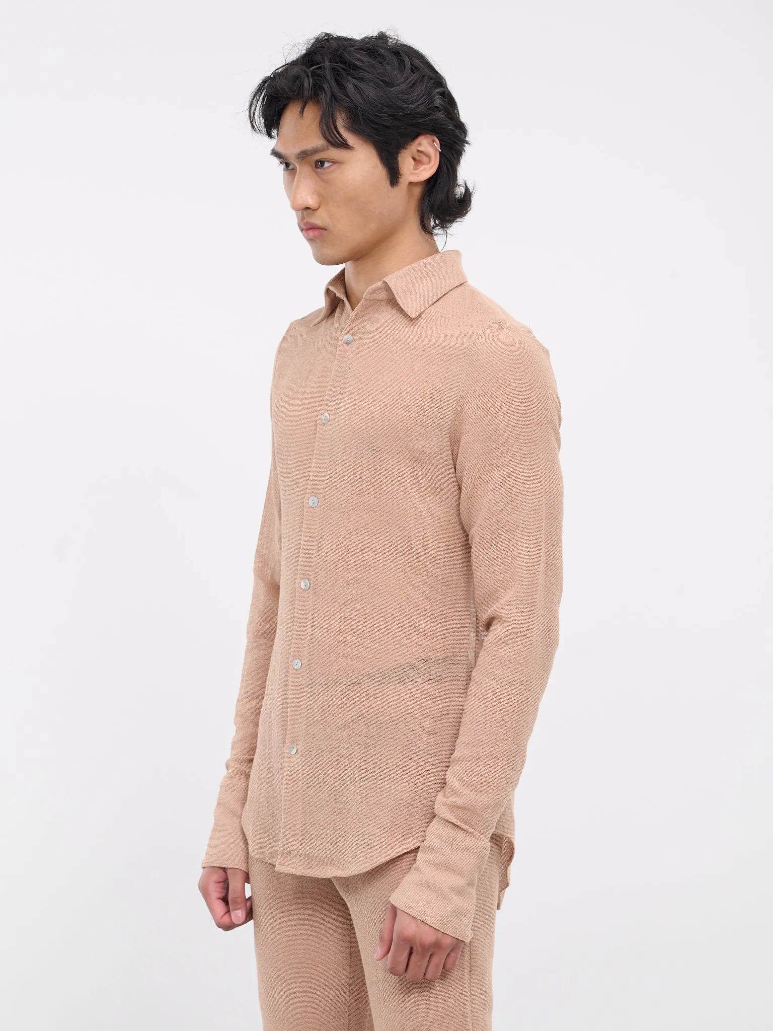 Slim Shirt (SH003-U-CO-0006-BEIGE) sold by lorenzo product image thumbnail 2