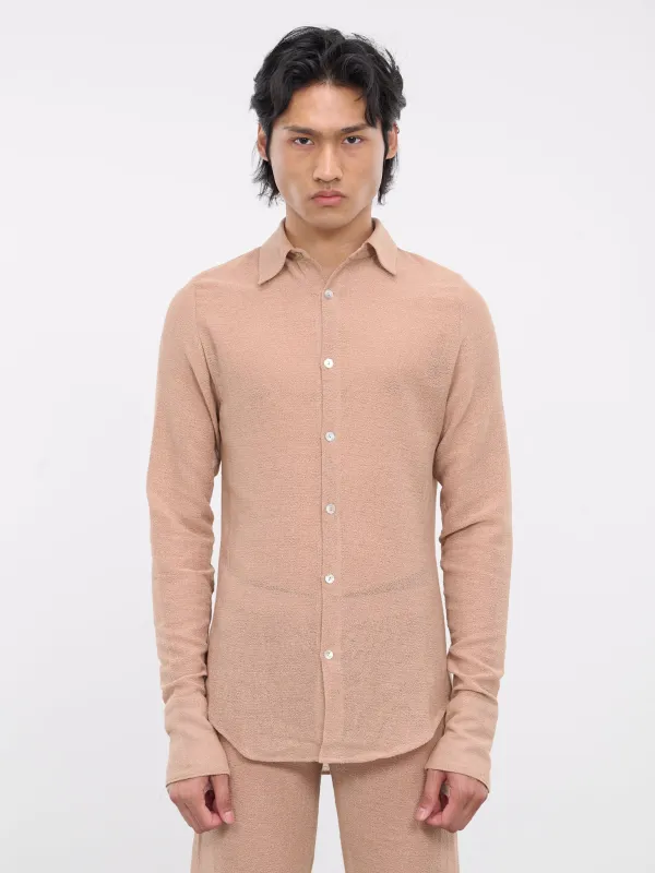Slim Shirt (SH003-U-CO-0006-BEIGE) made by lorenzo