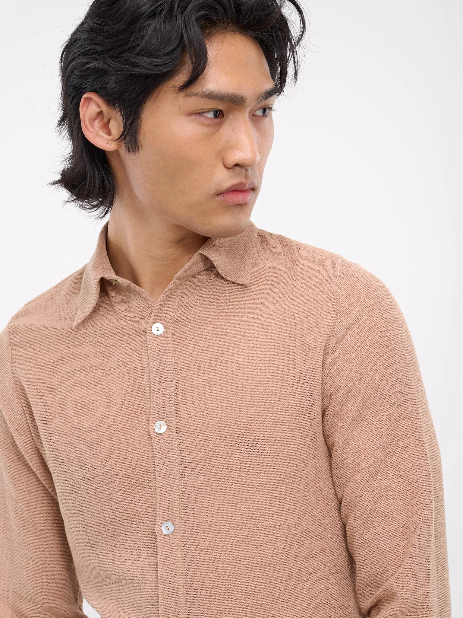 Slim Shirt (SH003-U-CO-0006-BEIGE) sold by lorenzo product image thumbnail 4
