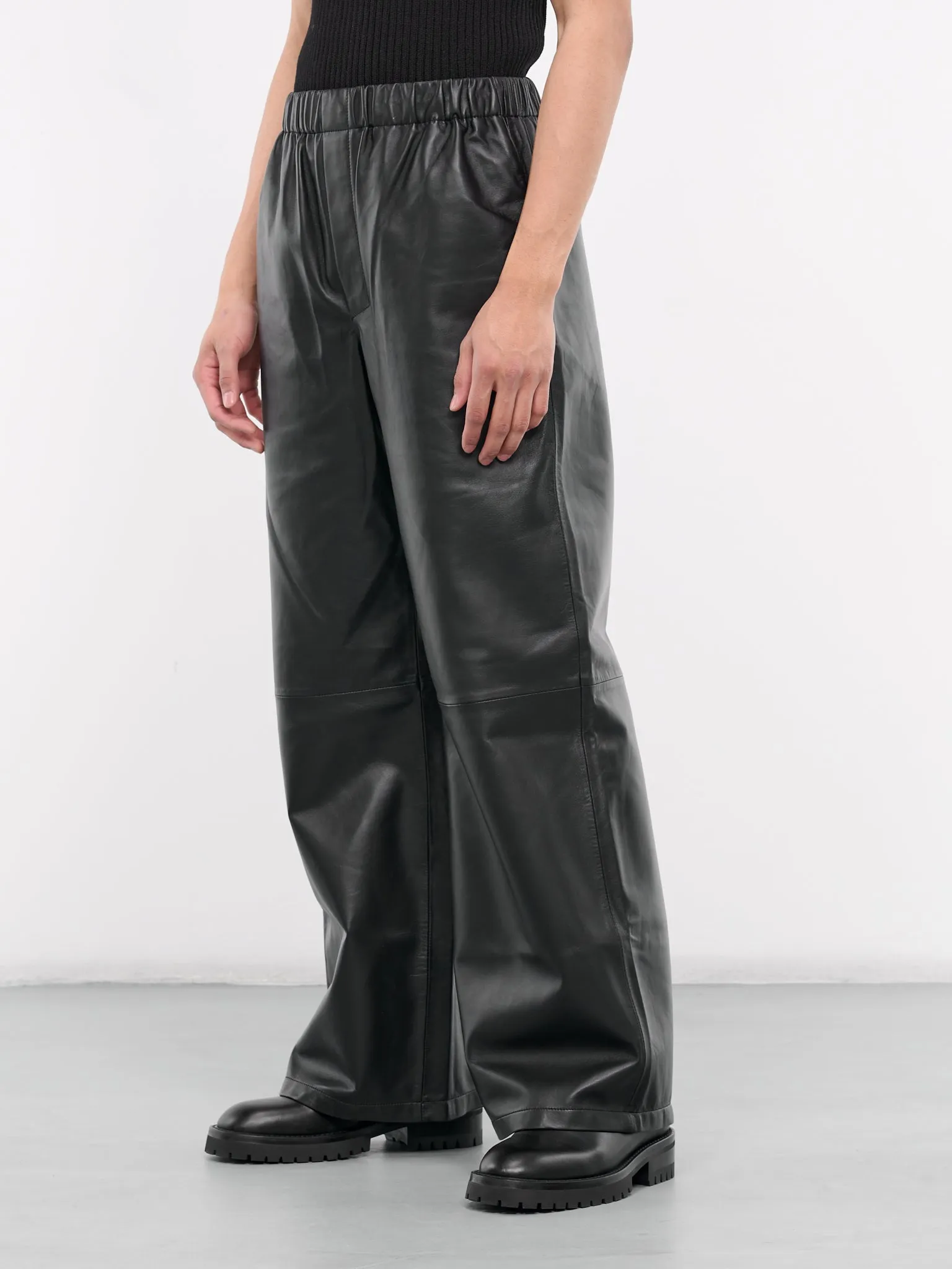 Leather Boxer Pants (CO-PT006-M-LEA001-BLACK) sold by lorenzo product image thumbnail 2