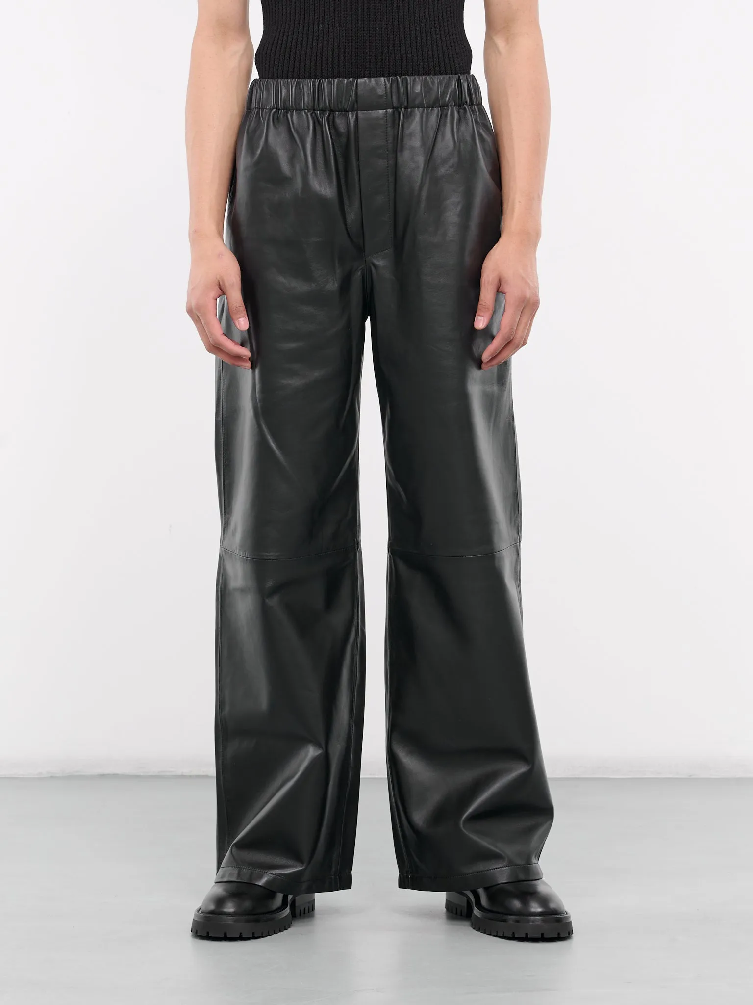 Leather Boxer Pants (CO-PT006-M-LEA001-BLACK) sold by lorenzo