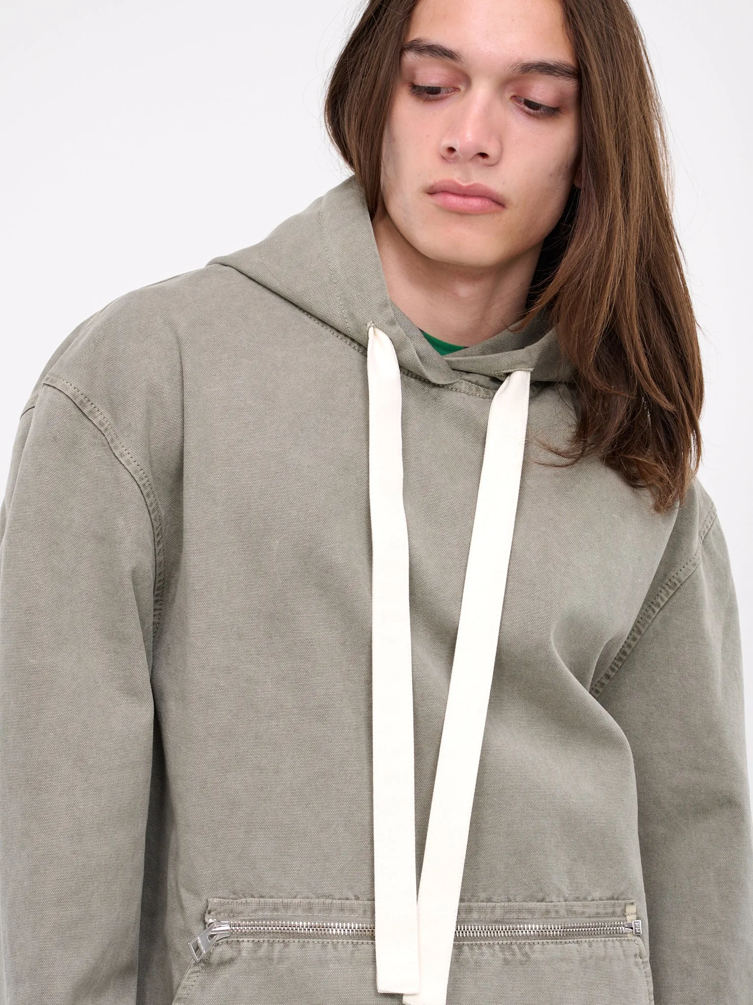 Garment Dye Hoodie (JK0311-PG1476-GREY) sold by lorenzo product image thumbnail 4