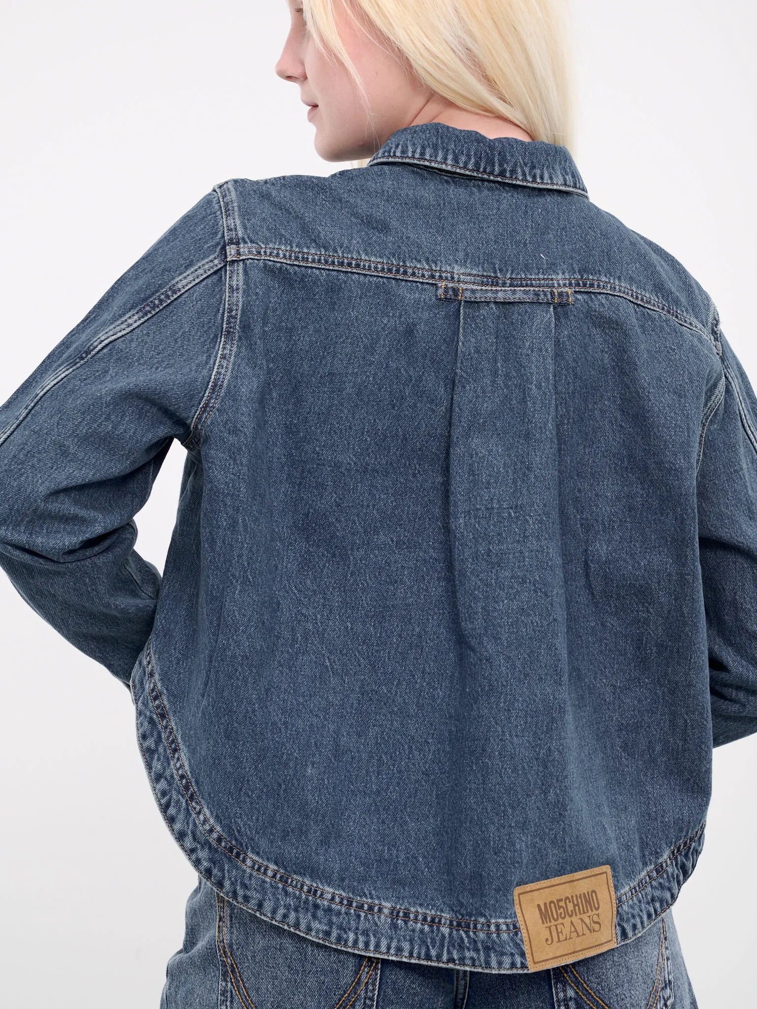 Boxy Denim Jacket (A0503-3735-BLUE) sold by lorenzo product image thumbnail 5
