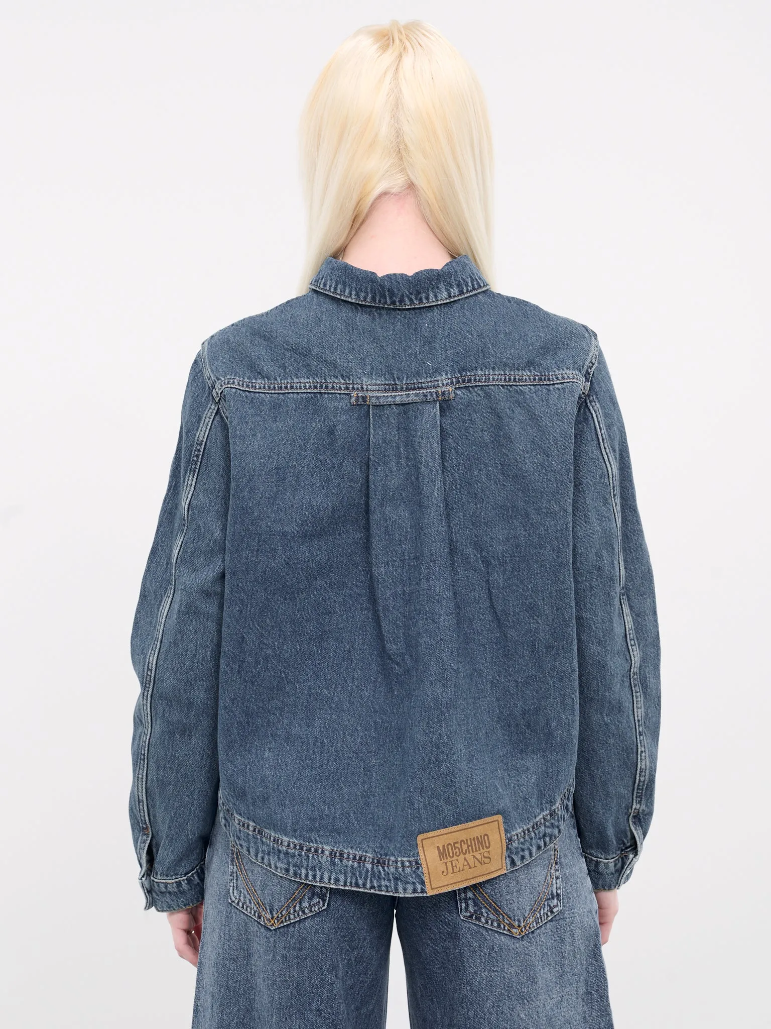Boxy Denim Jacket (A0503-3735-BLUE) sold by lorenzo product image thumbnail 3