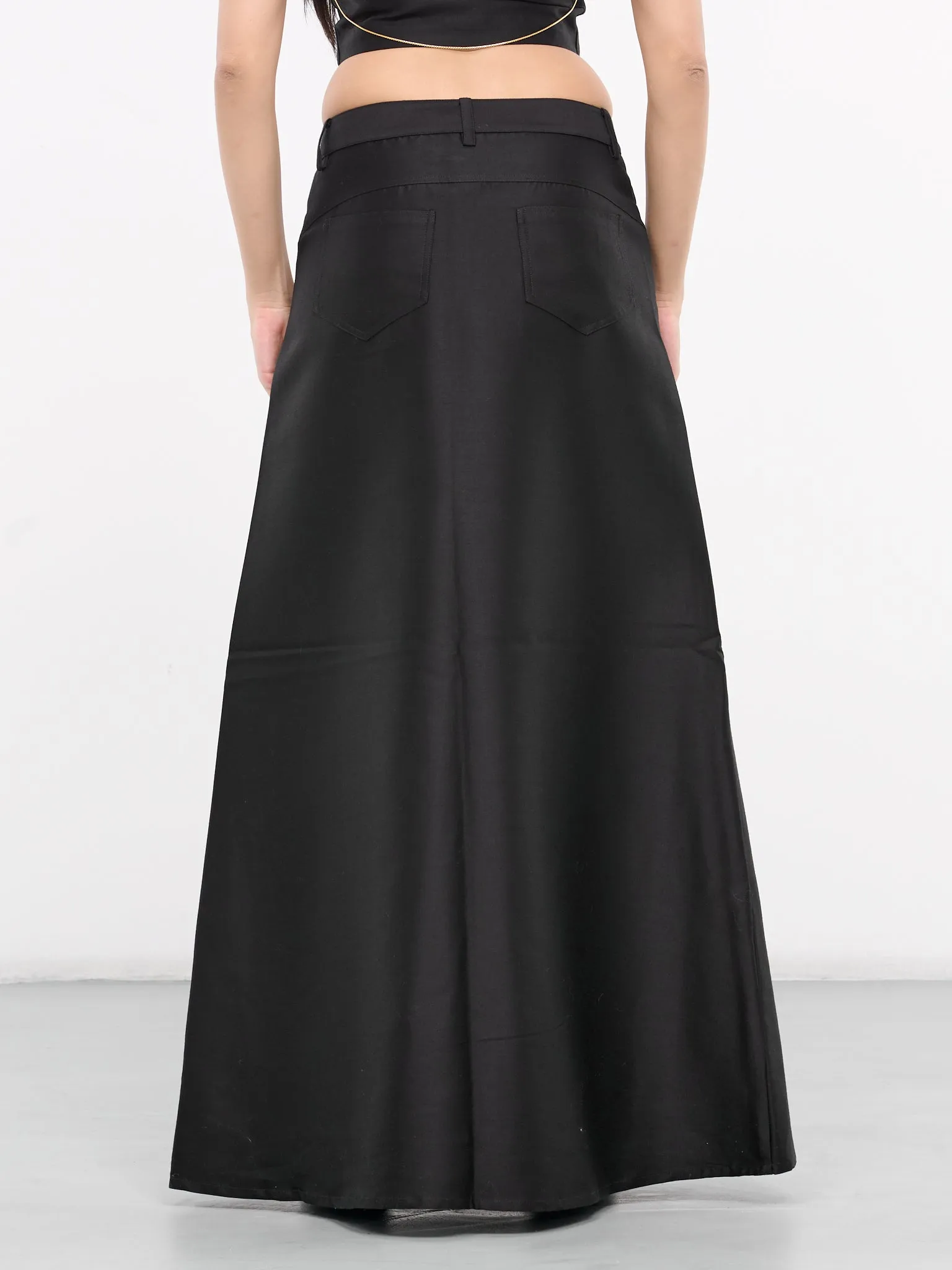 A-Shape Long Skirt (SK-14BK-BLACK) sold by lorenzo product image thumbnail 3