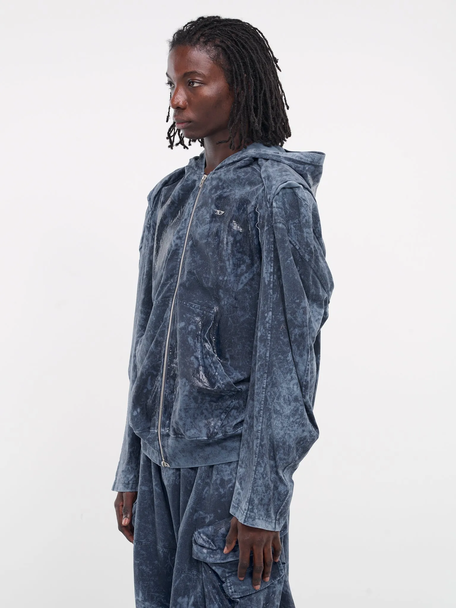 S-Mika-Zip Hoodie (A13842-S-MIKA-ZIP-BLUE) sold by lorenzo product image thumbnail 2