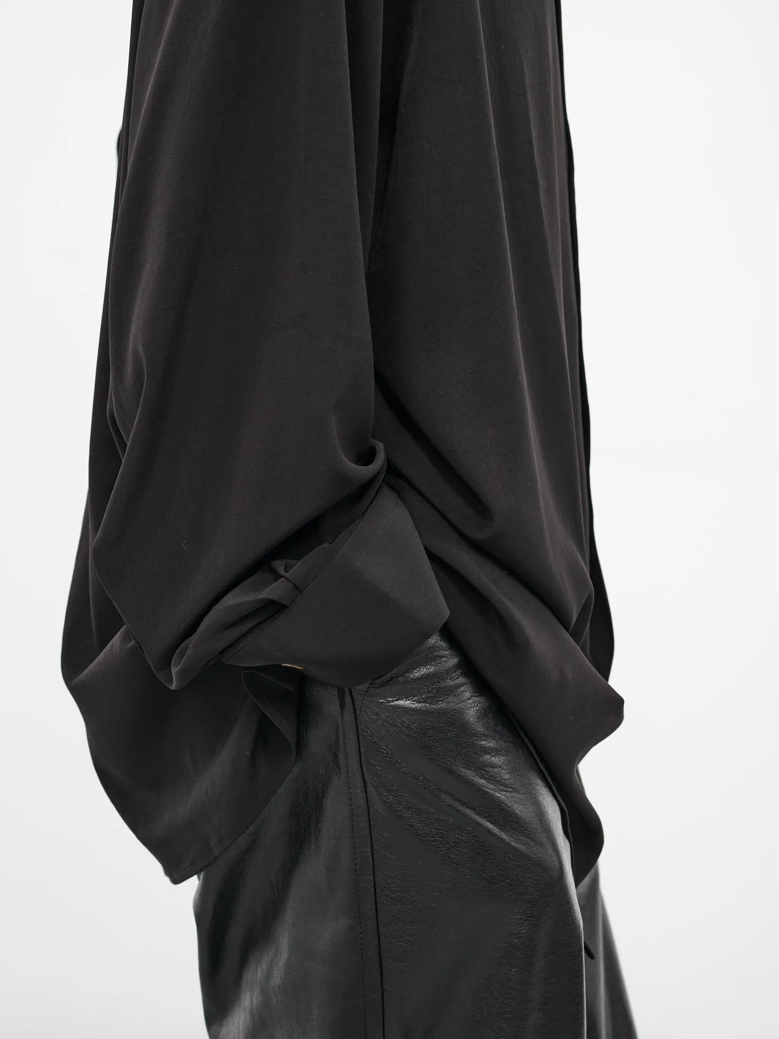 Black Classic Button-Up Shirt (005-03B-BLACK) sold by lorenzo product image thumbnail 5