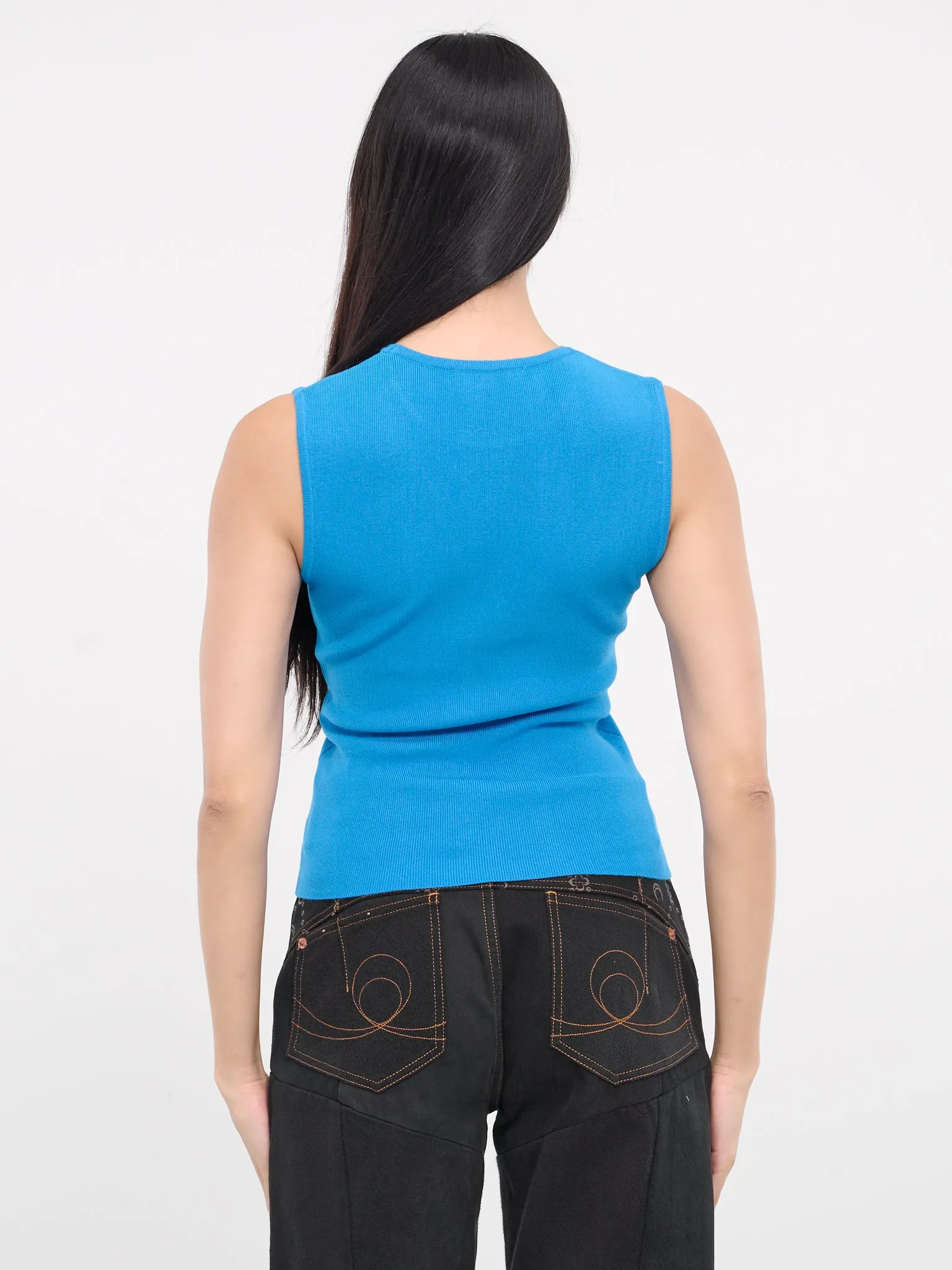 Core Knit Tank Top (WTK026-CKNI0511-AZUR) sold by lorenzo product image thumbnail 3