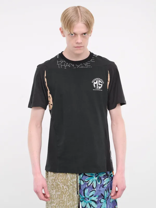 Regenerated Graphic Tee (MTT080-UJER003-BLACK) made by Marine Serre