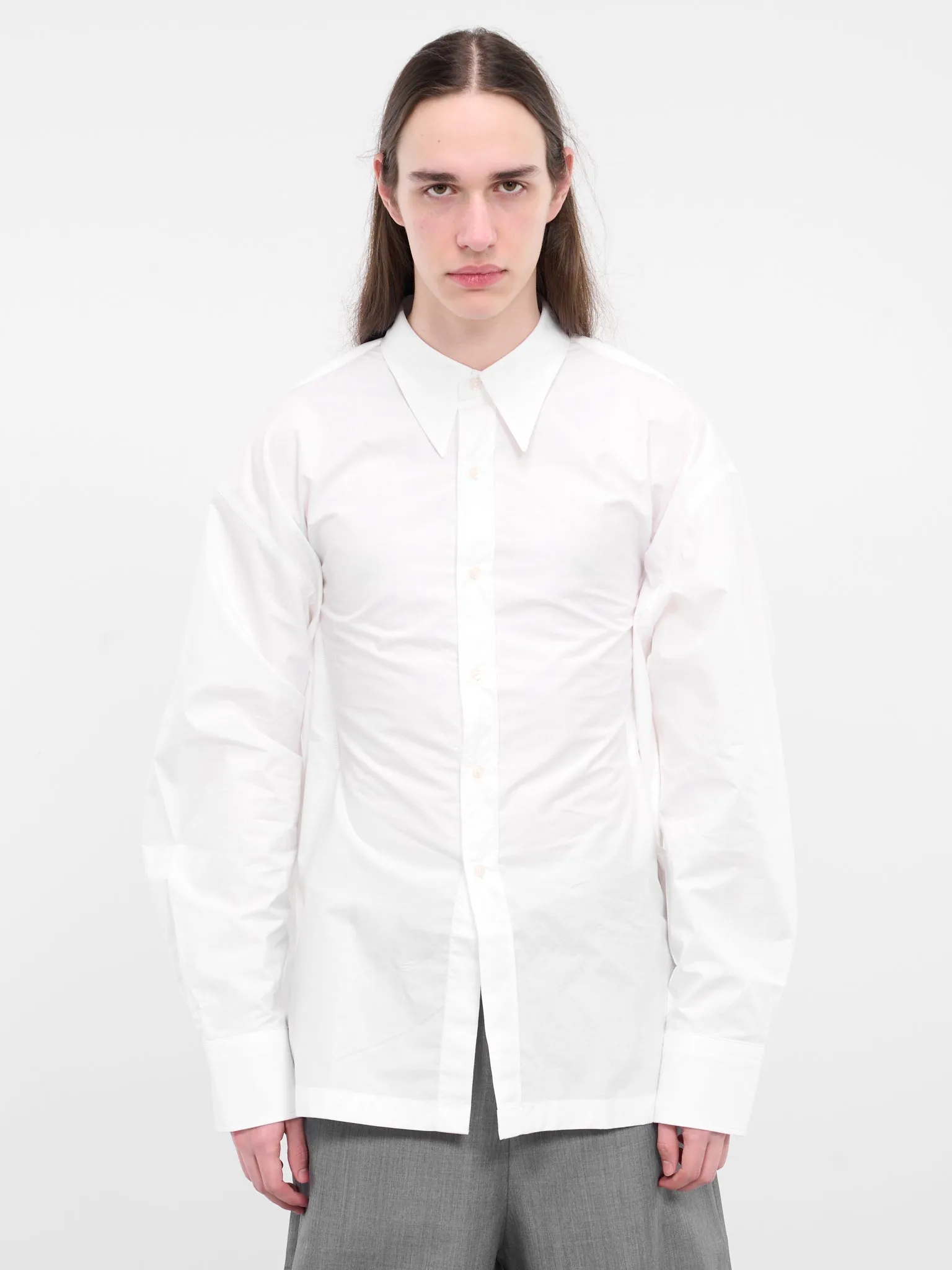 Vacuum Bold Square Overshirt (SQSS1-417-010-WHITE) sold by lorenzo