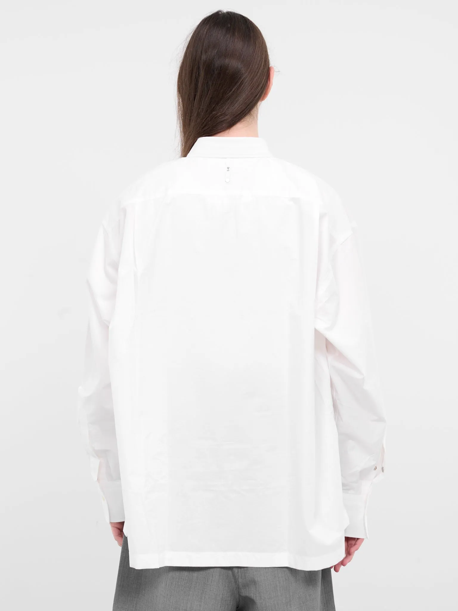 Vacuum Bold Square Overshirt (SQSS1-417-010-WHITE) sold by lorenzo product image thumbnail 3