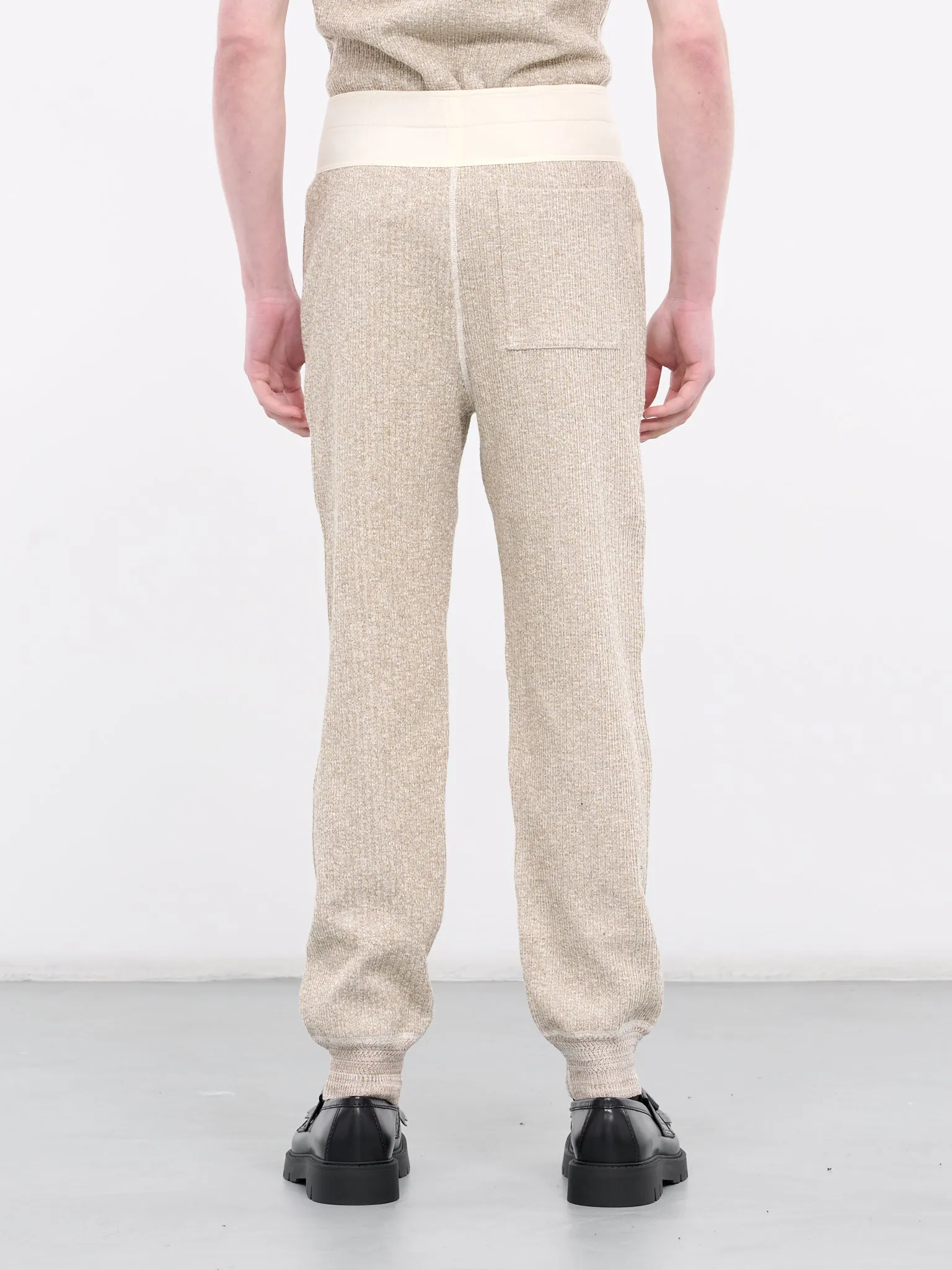 Rib-Knit Pants (779306V3WV0-2066-BEIGE-WHITE) sold by lorenzo product image thumbnail 3