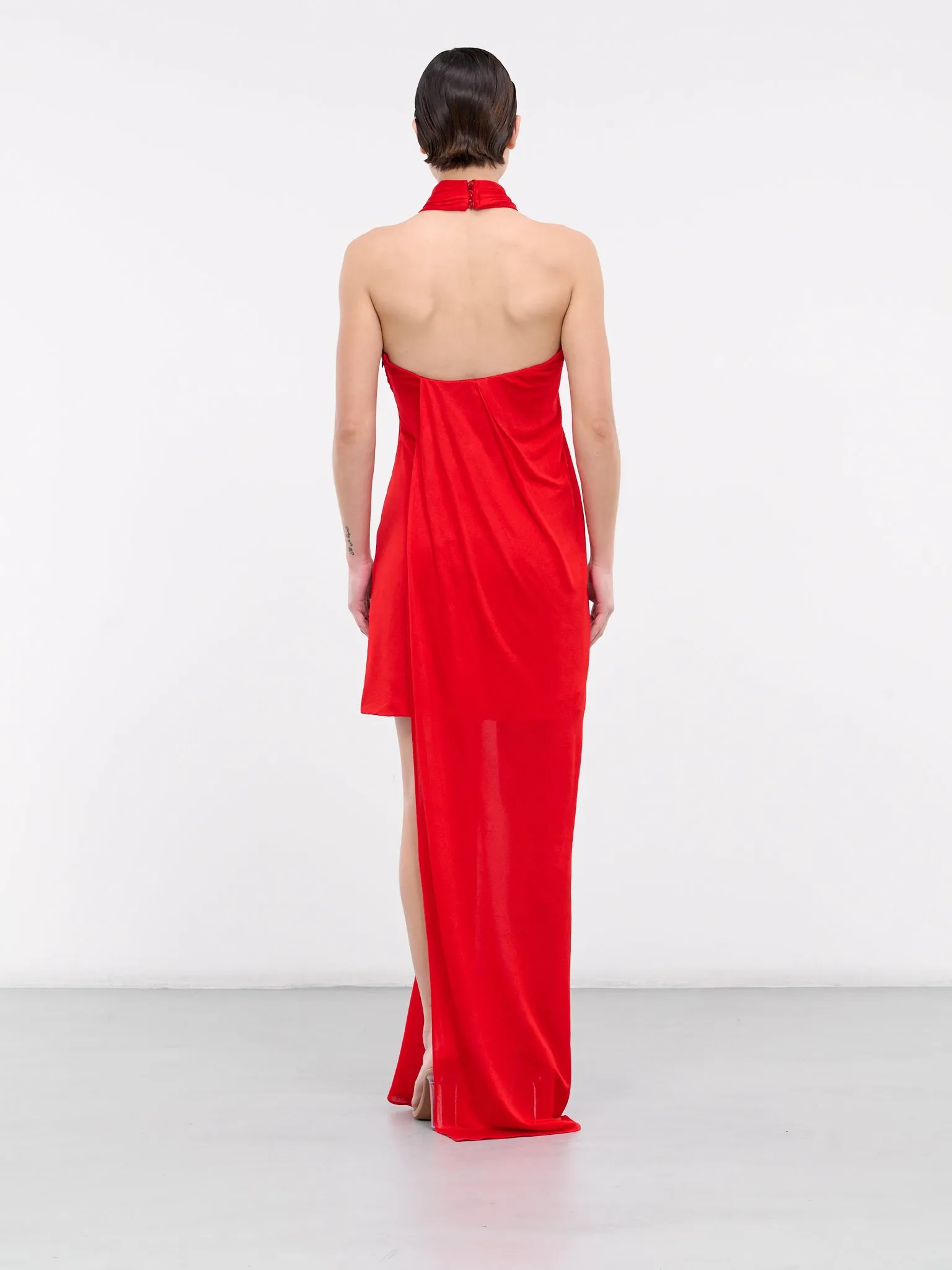Asymmetric Dress (4A113A-N0313-LIPSTICK-RED) sold by lorenzo product image thumbnail 3