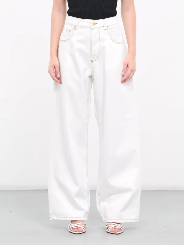 Le De-Nîmes Large (241DE038-1514-OFF-WHITE-TABACC) sold by lorenzo