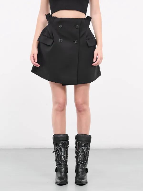 Reconstructed Hourglass Skirt (WE64SK160B-BLACK) made by Vetements