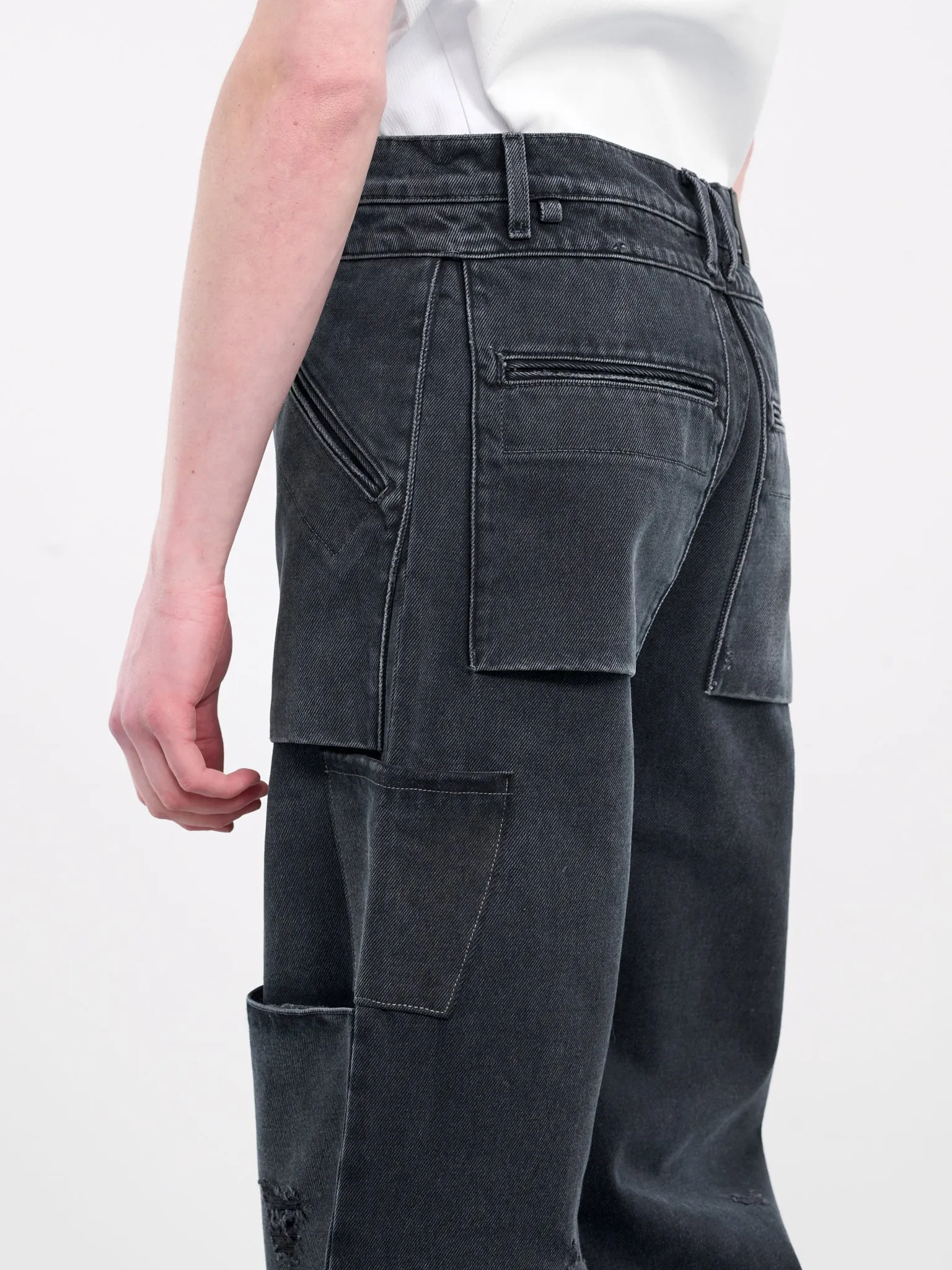 Paneled Denim Jeans (MP23DOBK-PT2013-SHADOW) sold by lorenzo product image thumbnail 5