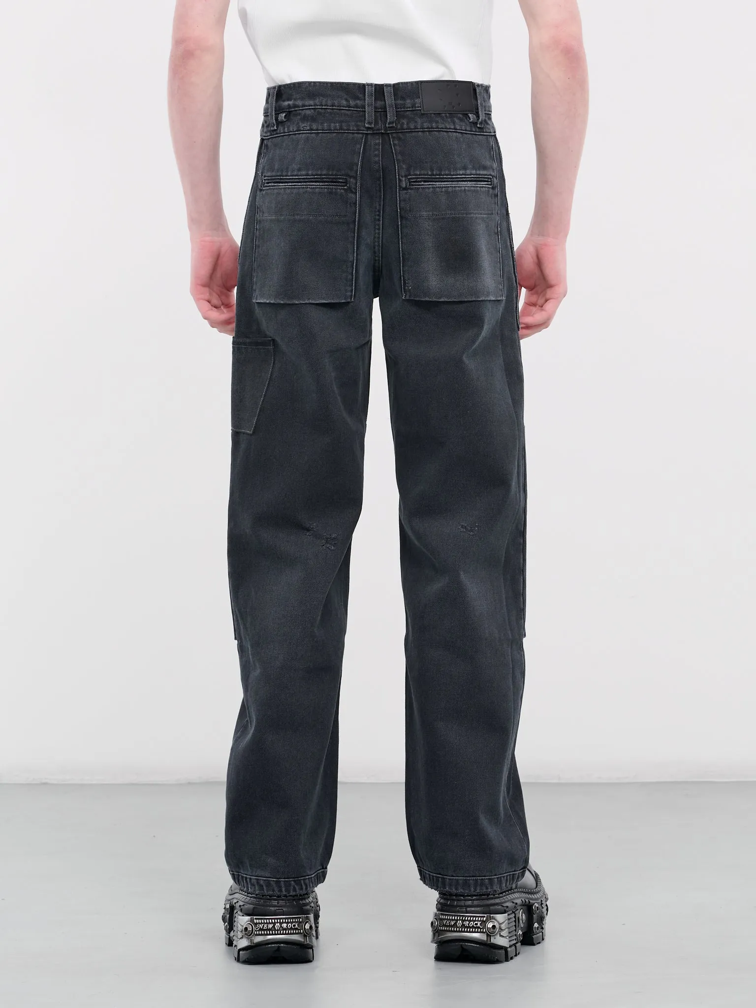 Paneled Denim Jeans (MP23DOBK-PT2013-SHADOW) sold by lorenzo product image thumbnail 3