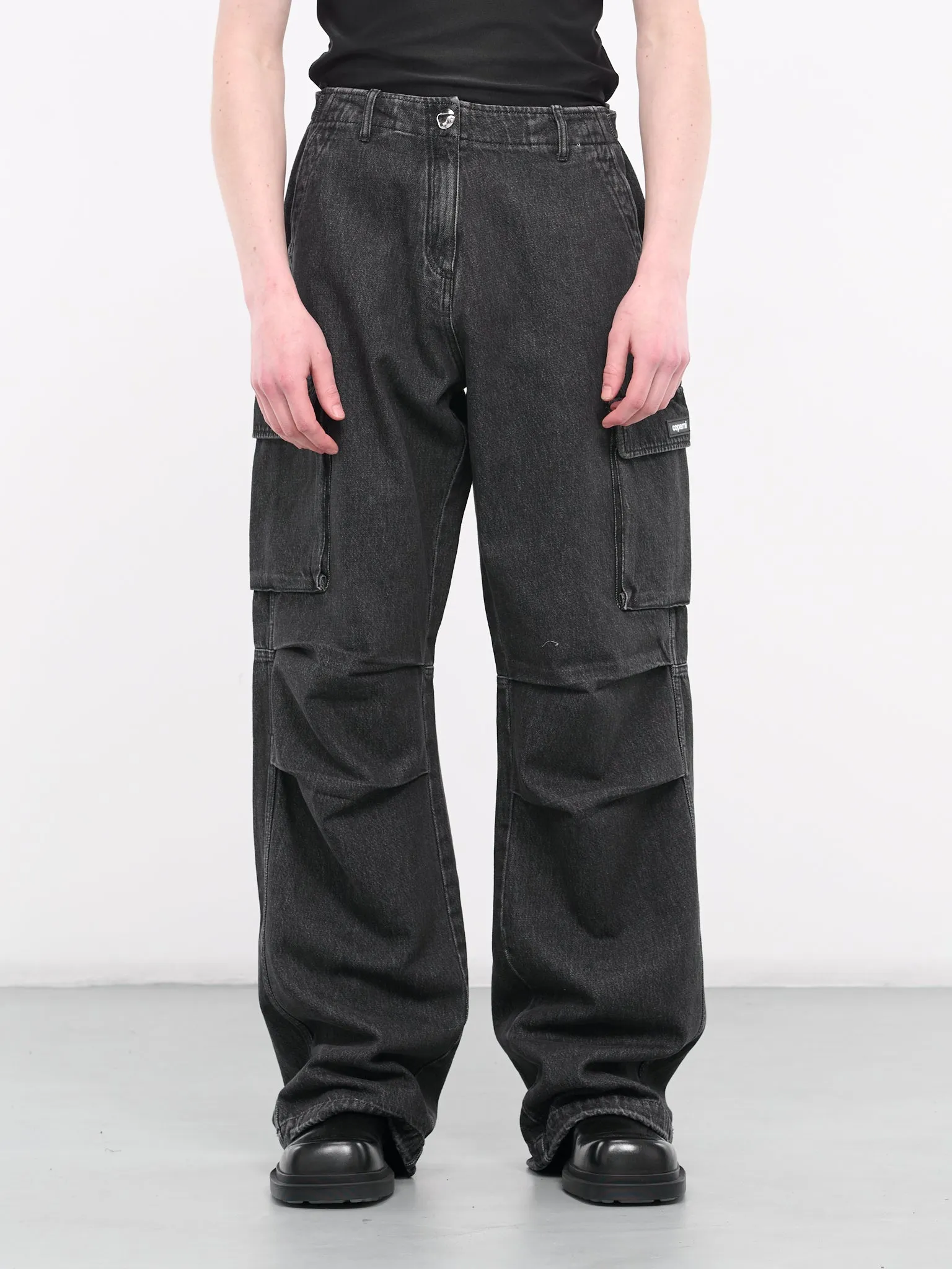 Denim Cargo Jeans (COPP40852MEN-WASHED-BLACK) sold by lorenzo