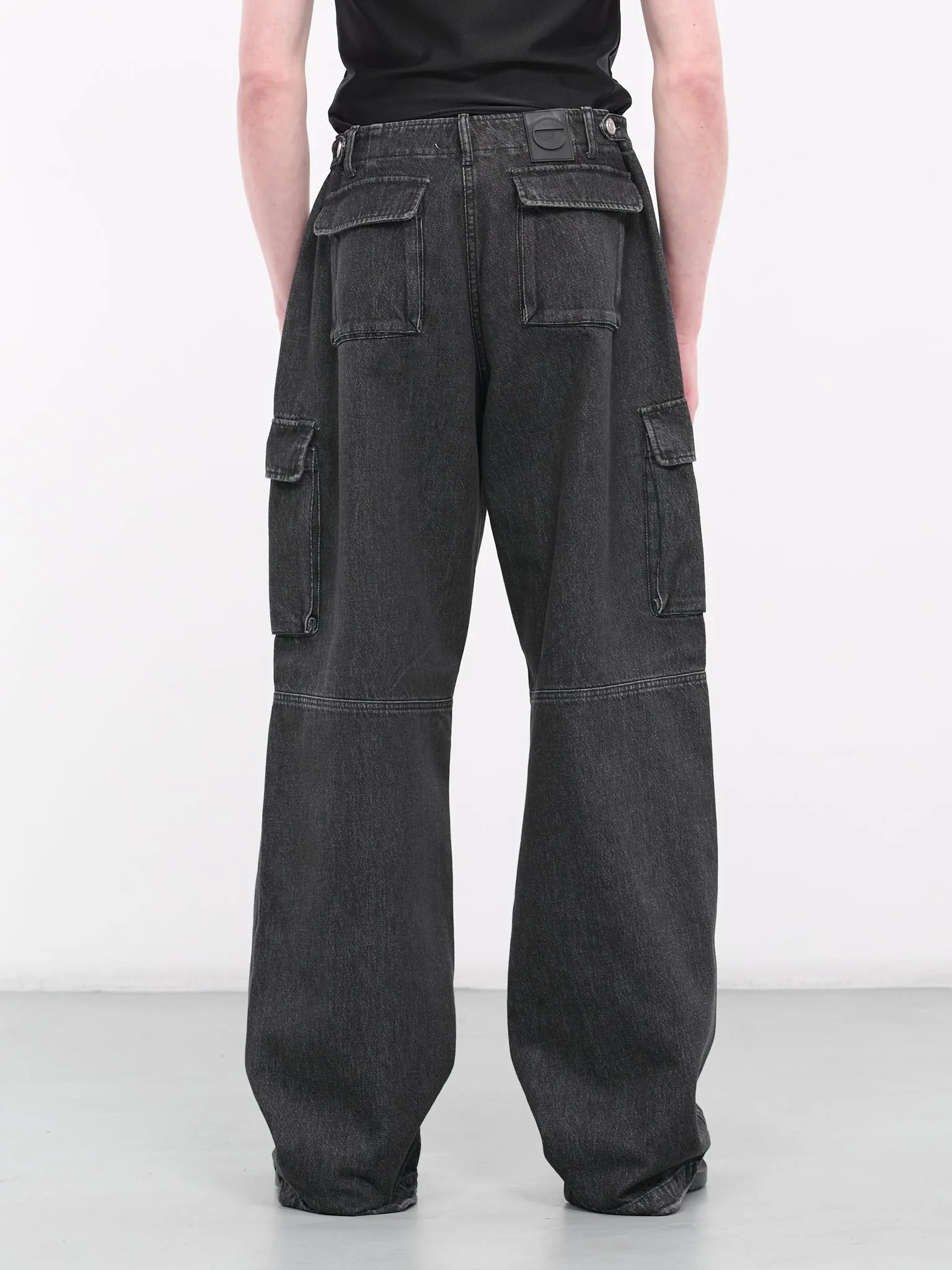 Denim Cargo Jeans (COPP40852MEN-WASHED-BLACK) sold by lorenzo product image thumbnail 3