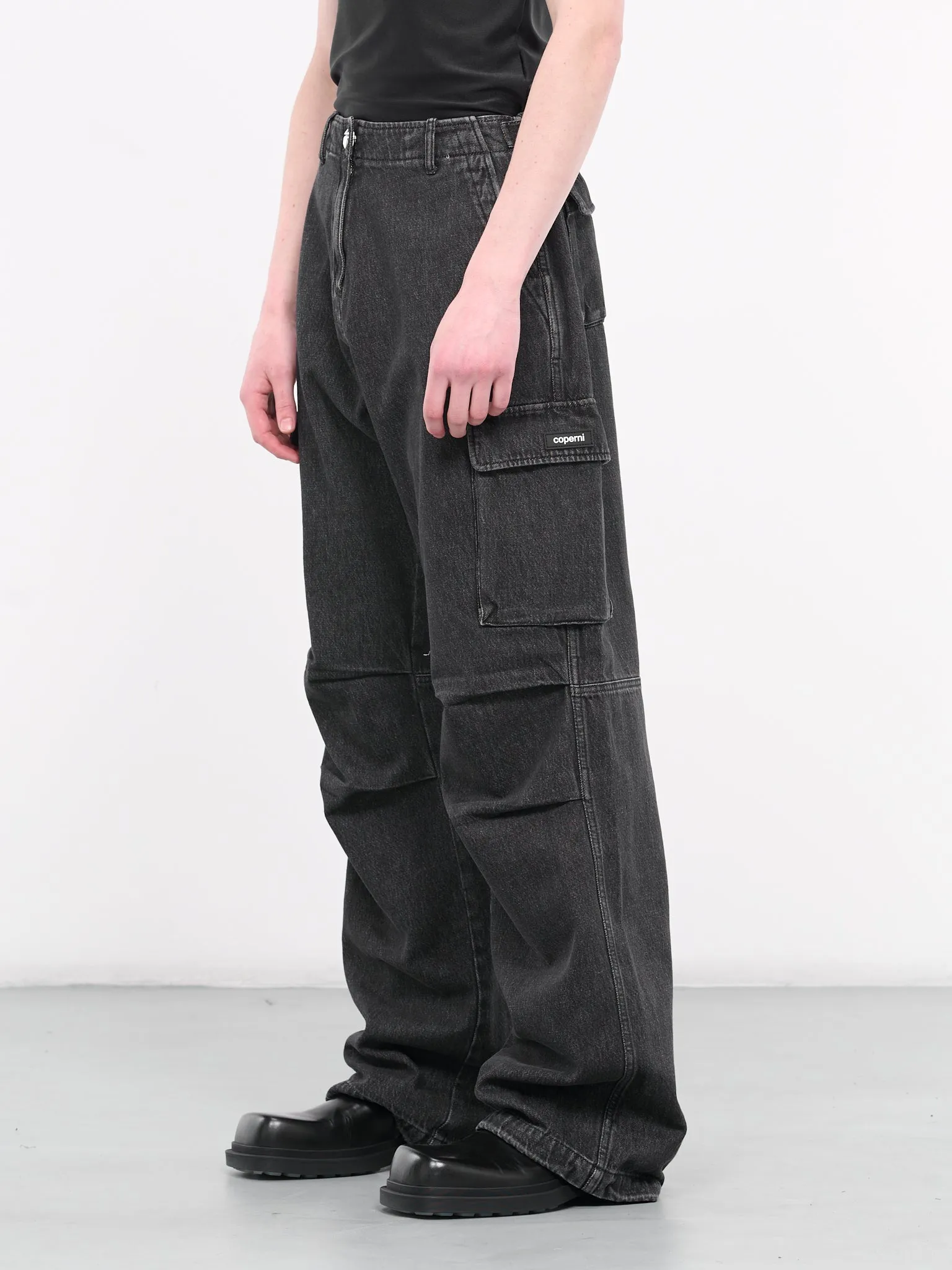 Denim Cargo Jeans (COPP40852MEN-WASHED-BLACK) sold by lorenzo product image thumbnail 2