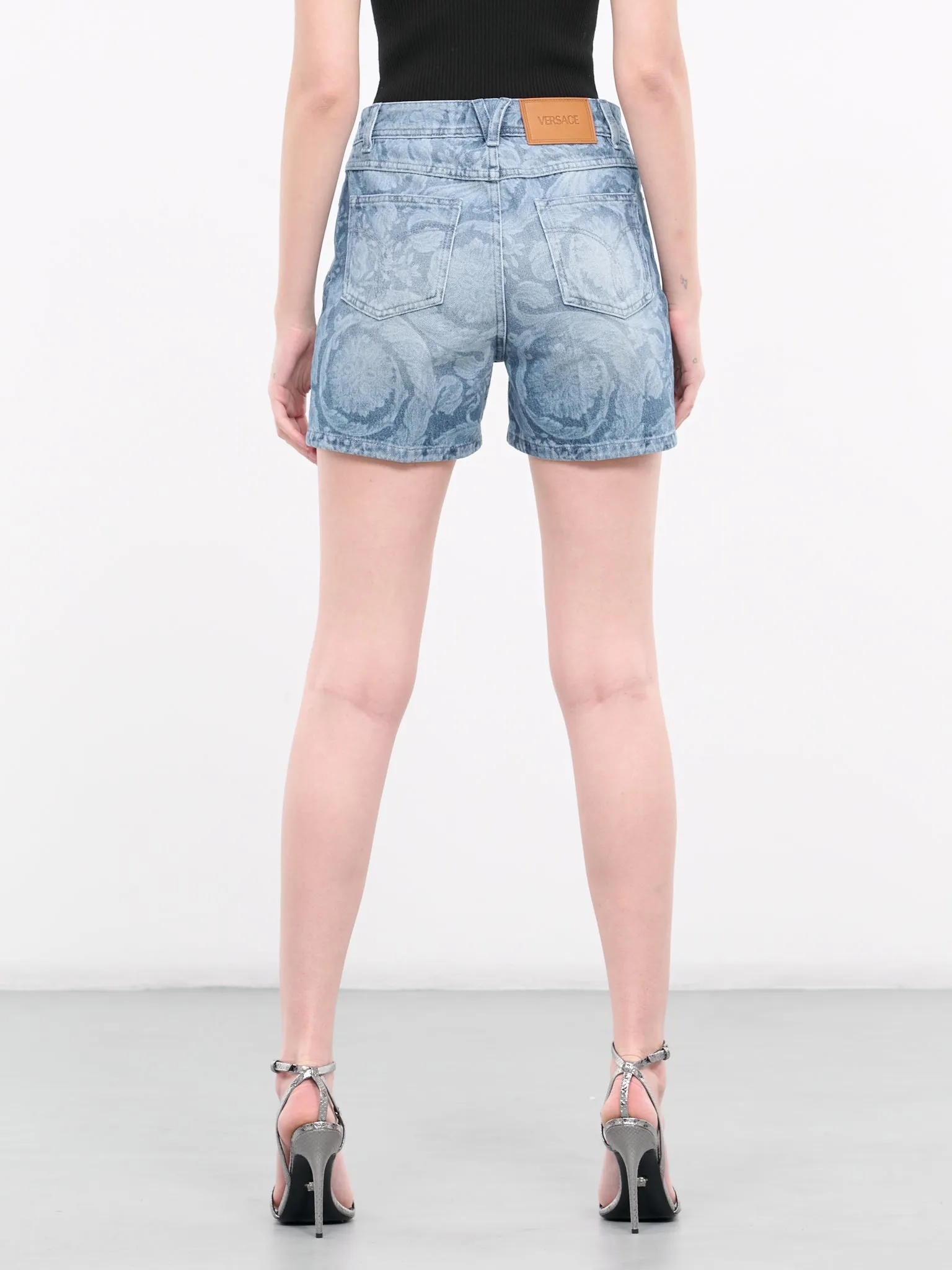 Barocco Boyfriend Denim Shorts (1013689-1D030-DENIM) sold by lorenzo product image thumbnail 3
