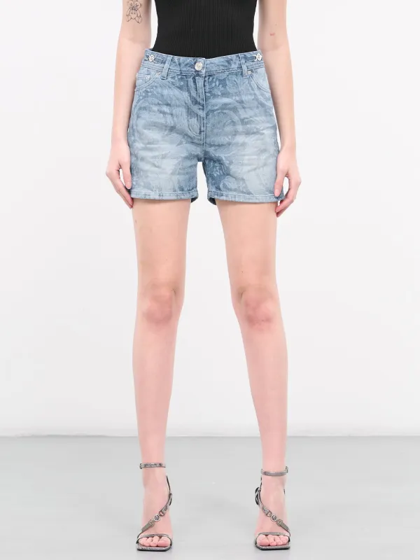 Barocco Boyfriend Denim Shorts (1013689-1D030-DENIM) sold by lorenzo