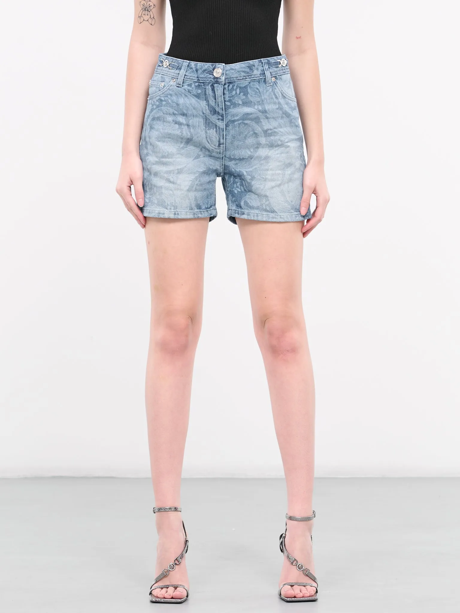 Barocco Boyfriend Denim Shorts (1013689-1D030-DENIM) sold by lorenzo