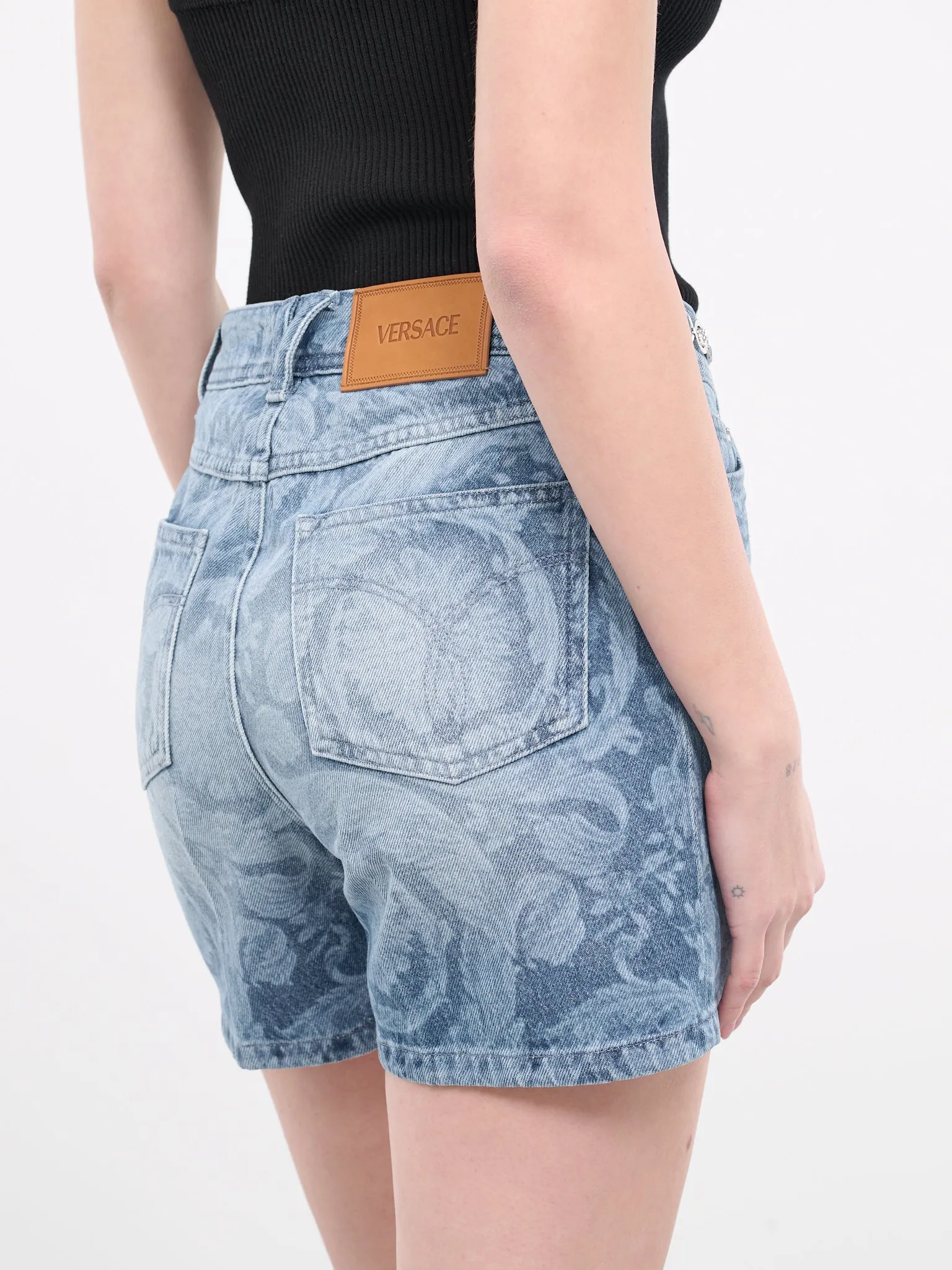 Barocco Boyfriend Denim Shorts (1013689-1D030-DENIM) sold by lorenzo product image thumbnail 5