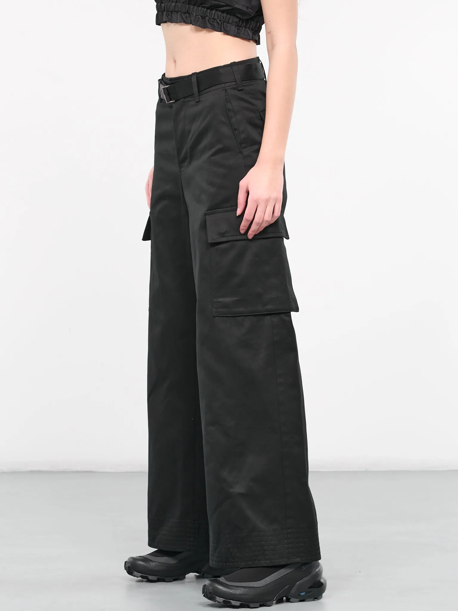 Belted Cargo Pants (24-07078-001-BLACK) sold by lorenzo product image thumbnail 2