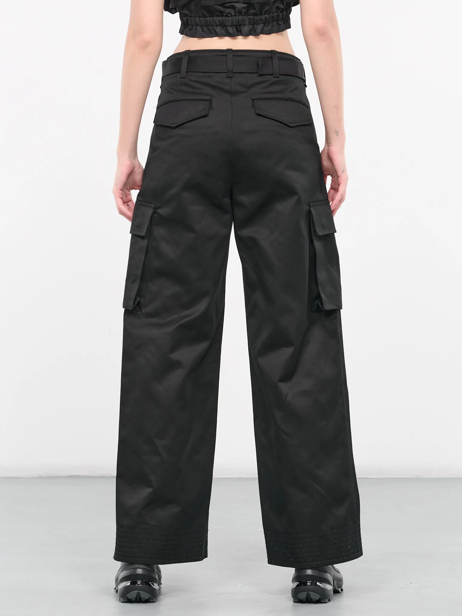 Belted Cargo Pants (24-07078-001-BLACK) sold by lorenzo product image thumbnail 3