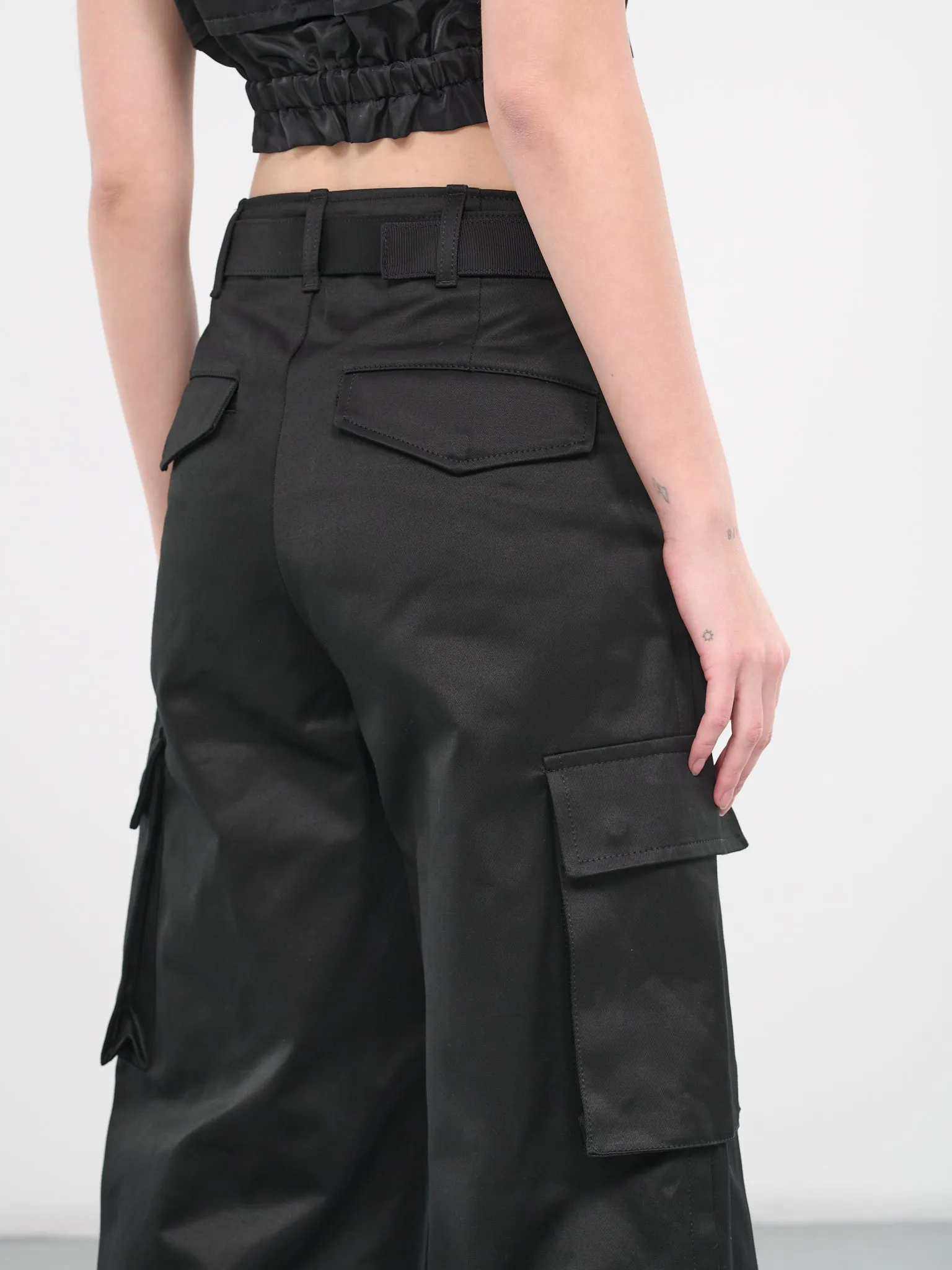 Belted Cargo Pants (24-07078-001-BLACK) sold by lorenzo product image thumbnail 5
