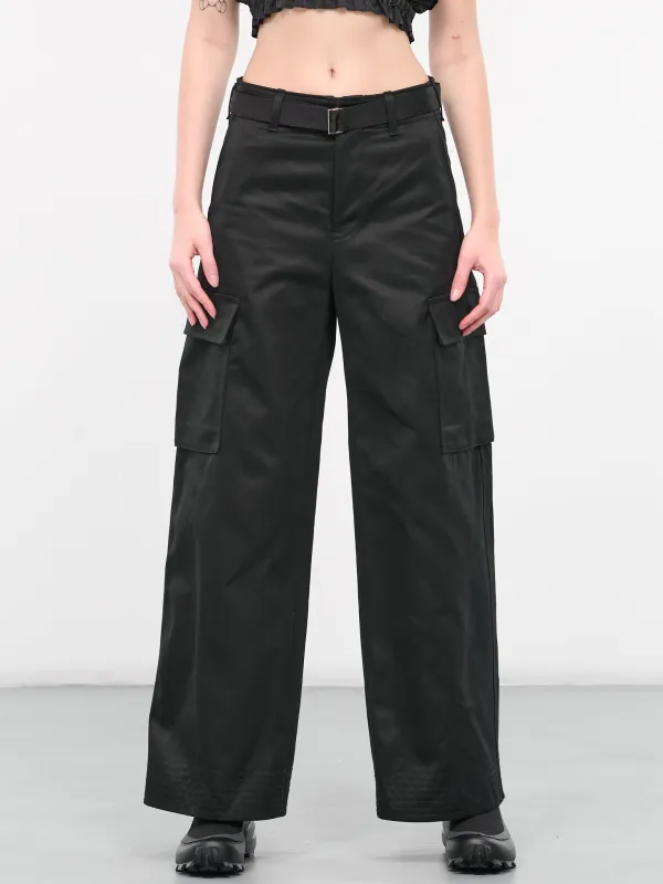 Belted Cargo Pants (24-07078-001-BLACK) sold by lorenzo