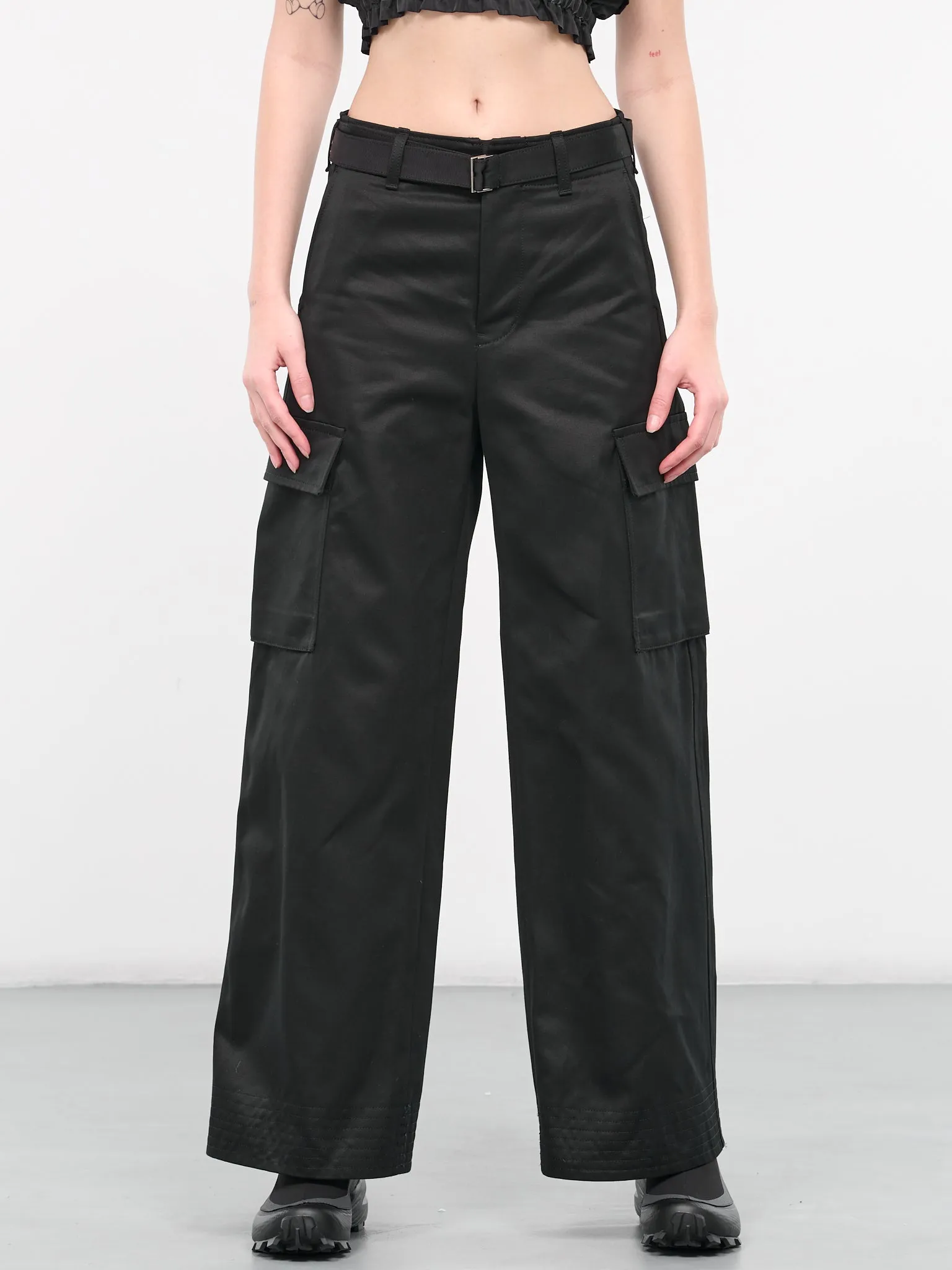 Belted Cargo Pants (24-07078-001-BLACK) sold by lorenzo