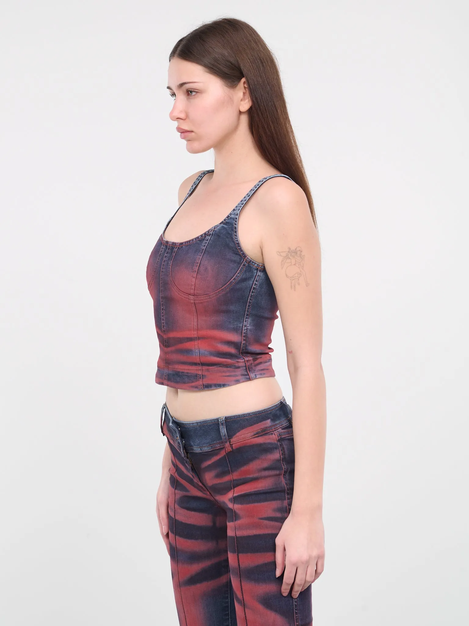 Harley Crop Top (HARLEYTOCRER-CREASE-RED) sold by lorenzo product image thumbnail 2