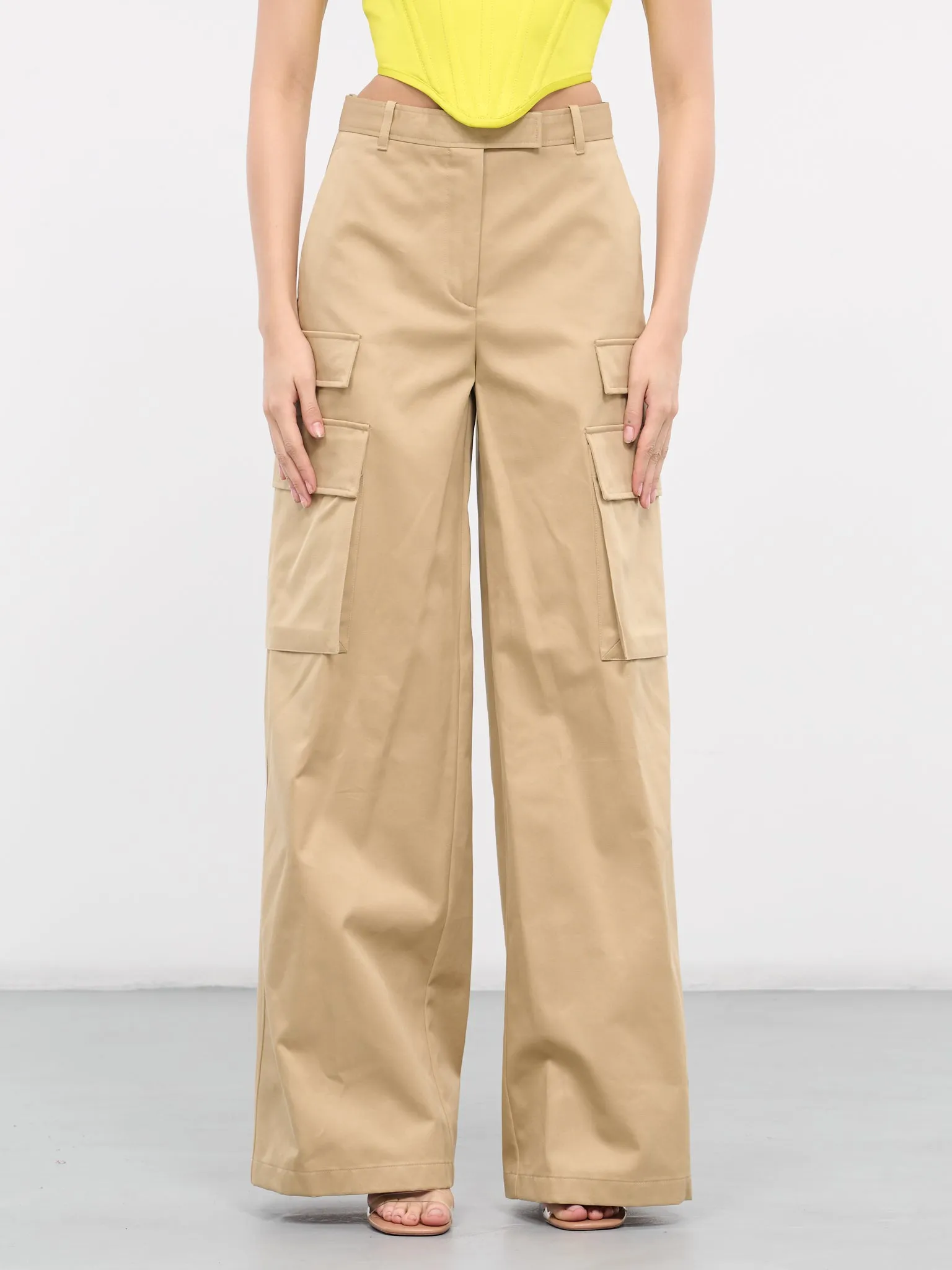 Gabardine Cargo Pants (1013640-1A01718-SAND) sold by lorenzo