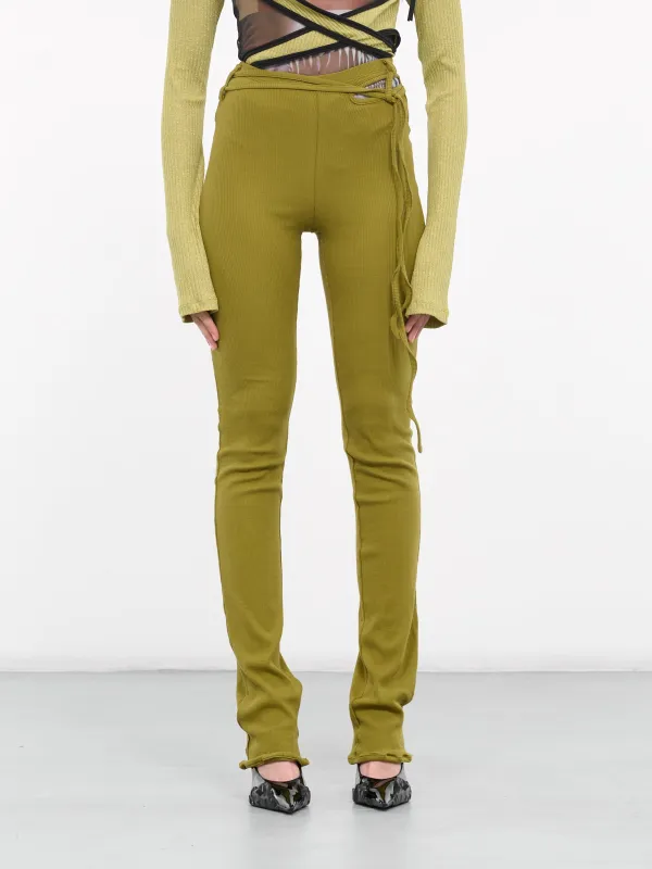 Rib Lounge Pants (407502-MILITARY-GREEN) sold by lorenzo