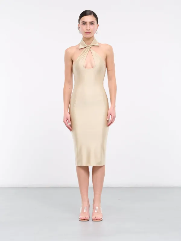 Cut-Out Midi Dress (COPJS74545-BEIGE) sold by lorenzo