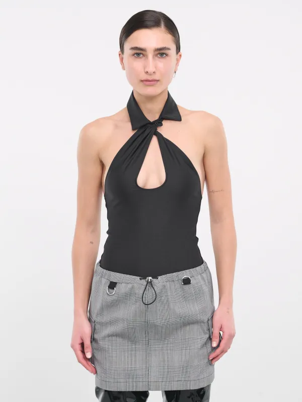 Cut-Out Bodysuit (COPJS75545-BLACK) sold by lorenzo