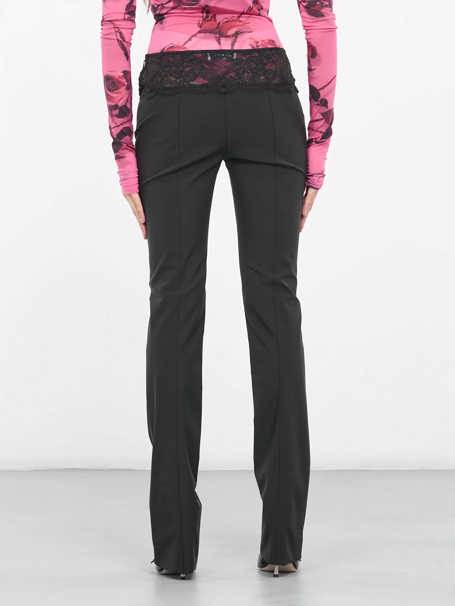 Lace Flounce Pants (2P115A-N0990-BLACK) sold by lorenzo product image thumbnail 3