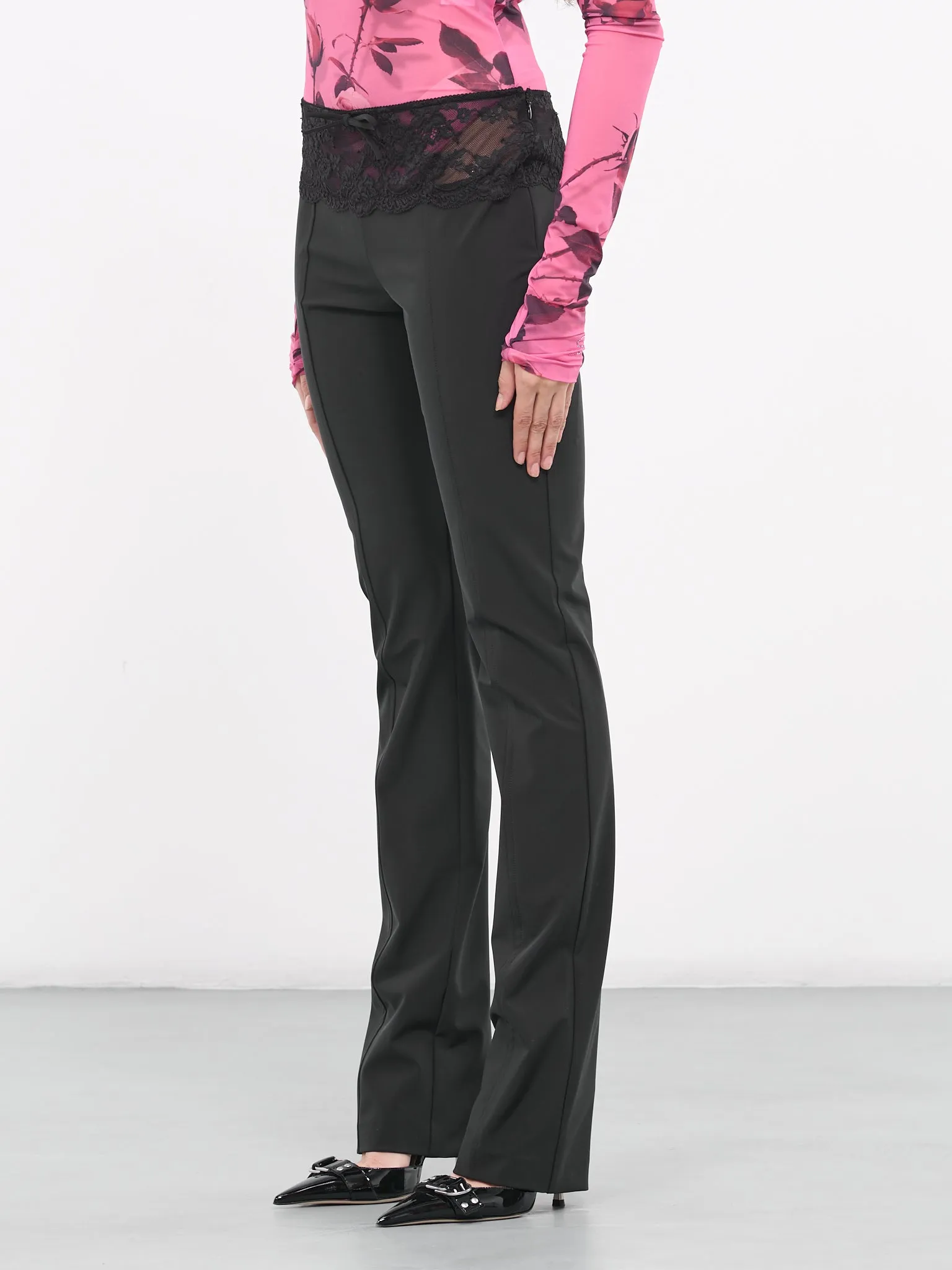 Lace Flounce Pants (2P115A-N0990-BLACK) sold by lorenzo product image thumbnail 2