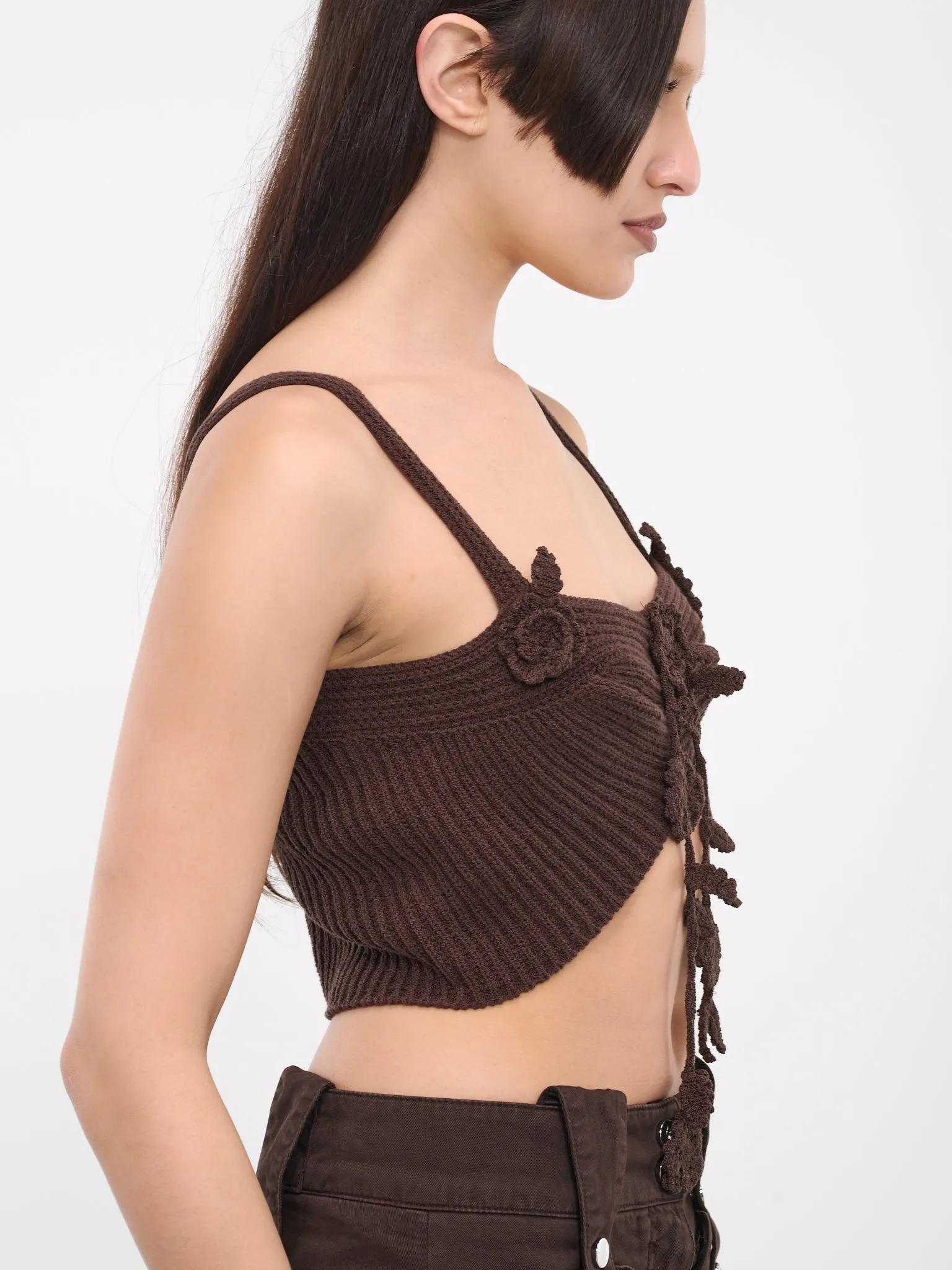 Knit Rose Top (2M417A-N0541-CHOCOLATE) sold by lorenzo product image thumbnail 4