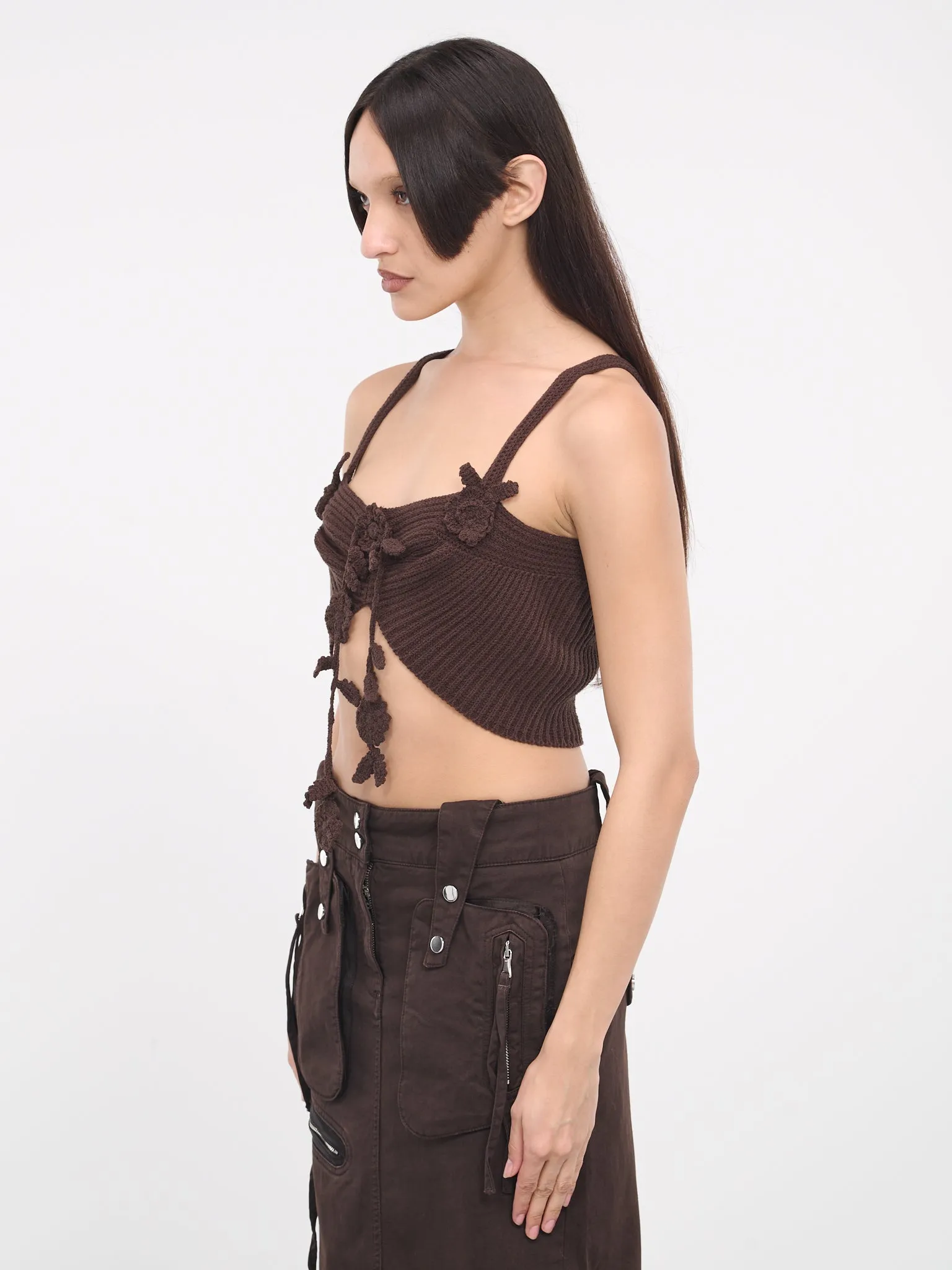 Knit Rose Top (2M417A-N0541-CHOCOLATE) sold by lorenzo product image thumbnail 2