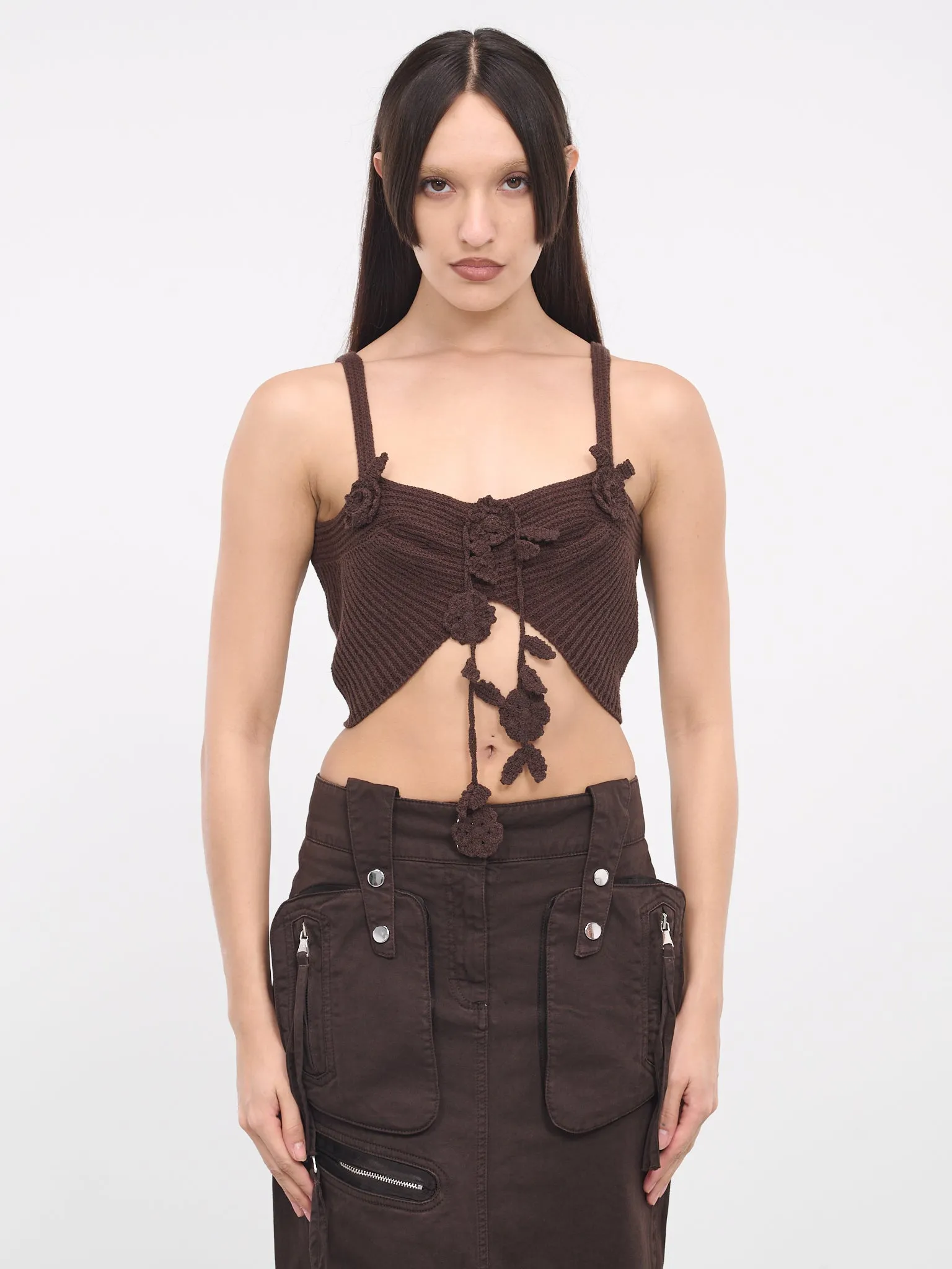 Knit Rose Top (2M417A-N0541-CHOCOLATE) sold by lorenzo