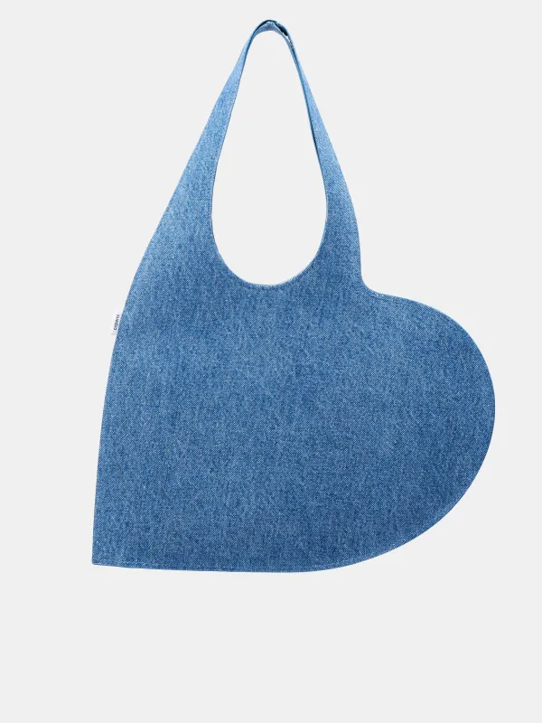 Denim Mini Heart Tote Bag (COPBA14BIS202-WASHED-BLUE) sold by lorenzo