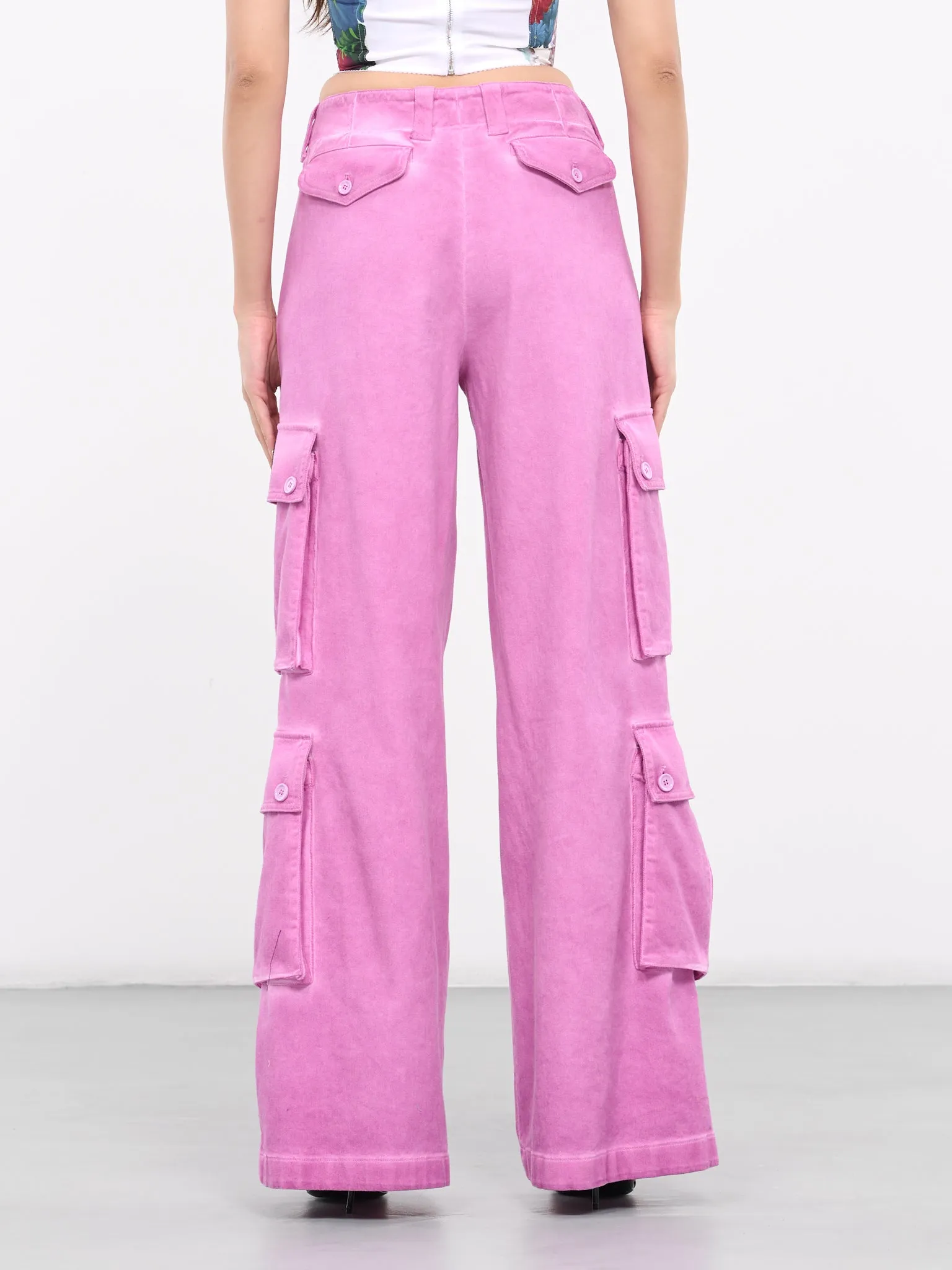 Cotton Drill Cargo Pants (FTC3JT-GDCBW-F6747-PINK) sold by lorenzo product image thumbnail 3