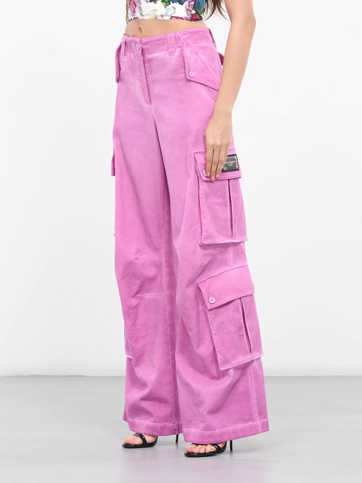 Cotton Drill Cargo Pants (FTC3JT-GDCBW-F6747-PINK) sold by lorenzo product image thumbnail 2