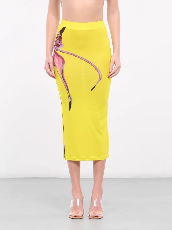 Ribbed Midi Skirt (5113-3001-CALEDENIA-ORCHID) sold by lorenzo